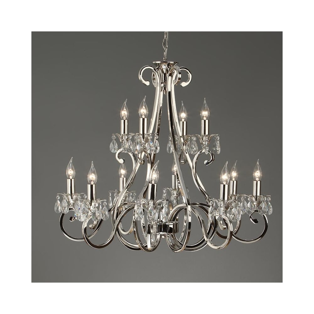 Oksana Nickel 12 Light Chandelier