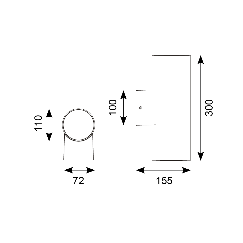 Doppio LED 29W LED Graphite