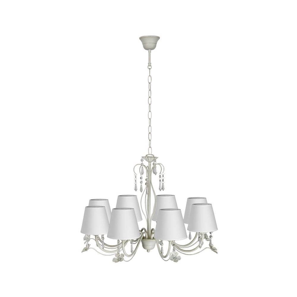 BARI 8 Light Chandelier, Antique White