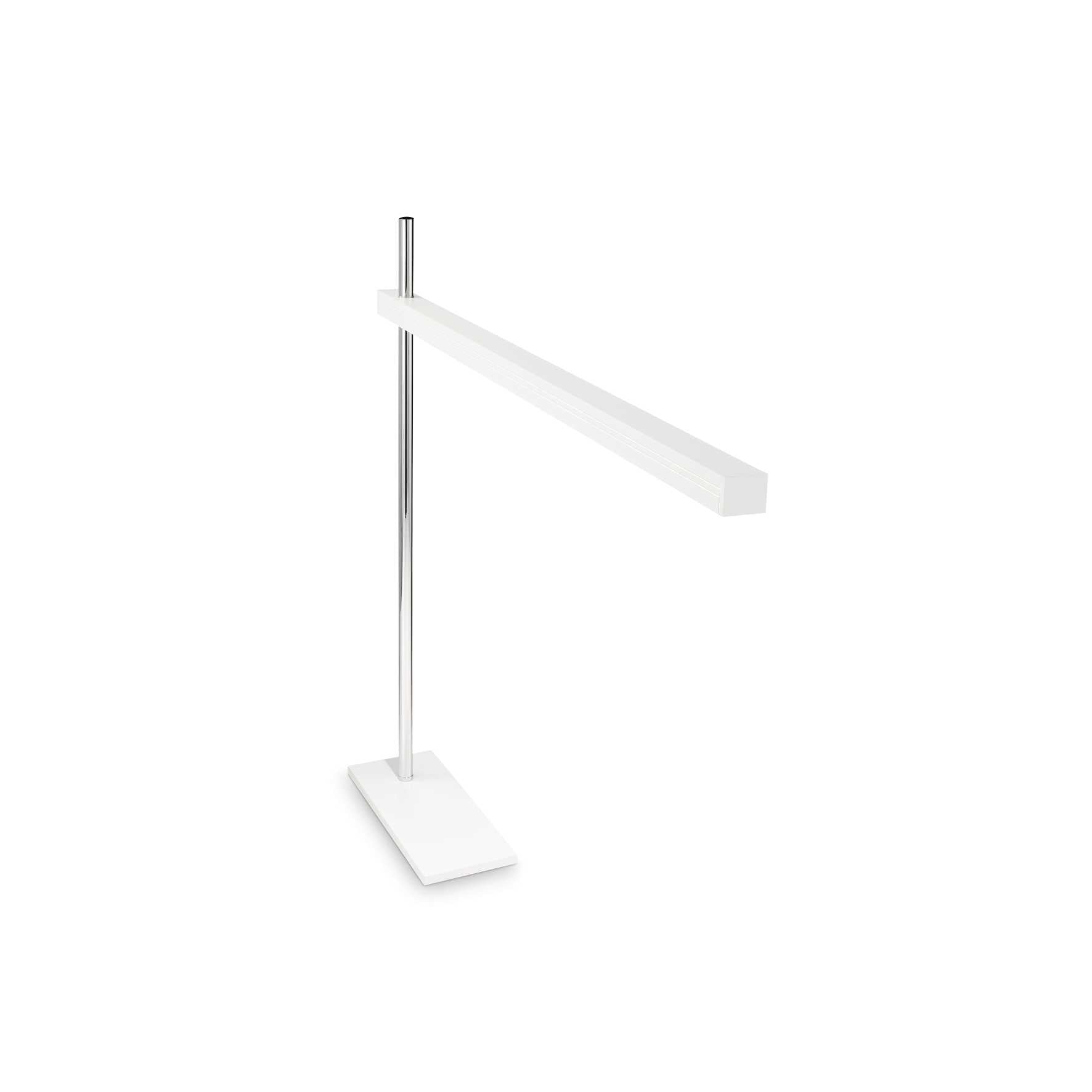 Gru Modern Chrome and White Integrated LED Desk Light