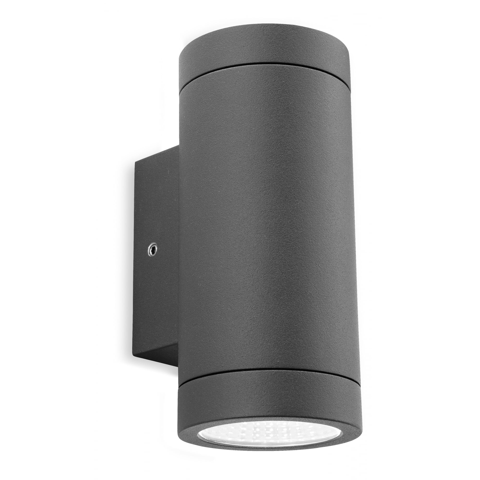 Tubular Modern Graphite LED Up Down Outdoor Wall Downlight