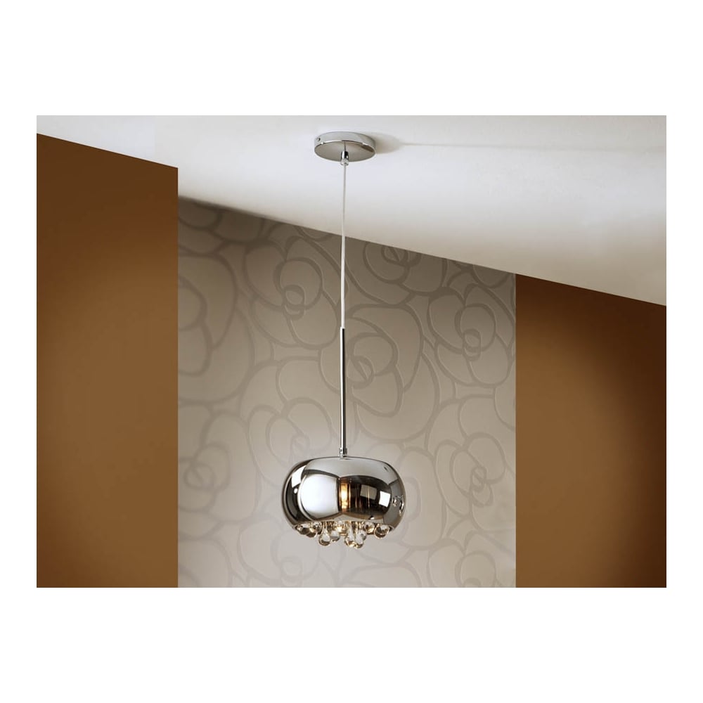 Argos Chrome Oval Dome Ceiling Light Pendant