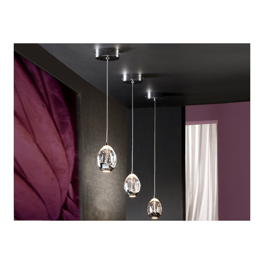 Modern Chrome Egg Ceiling Pendant