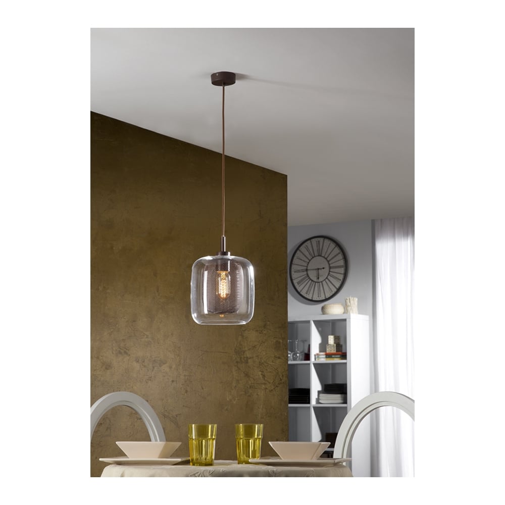 Traditional Chocolate Jar Ceiling Pendant 1 Light