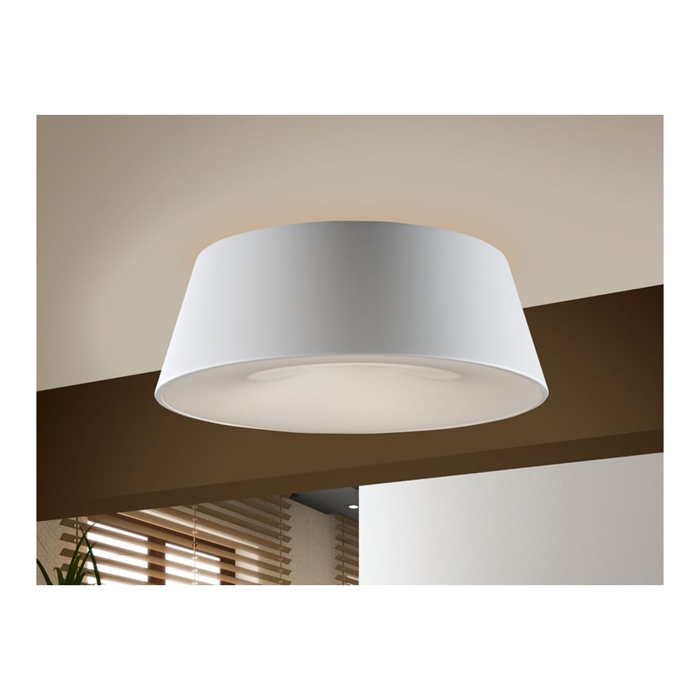 Modern White Drum Ceiling 4 Light