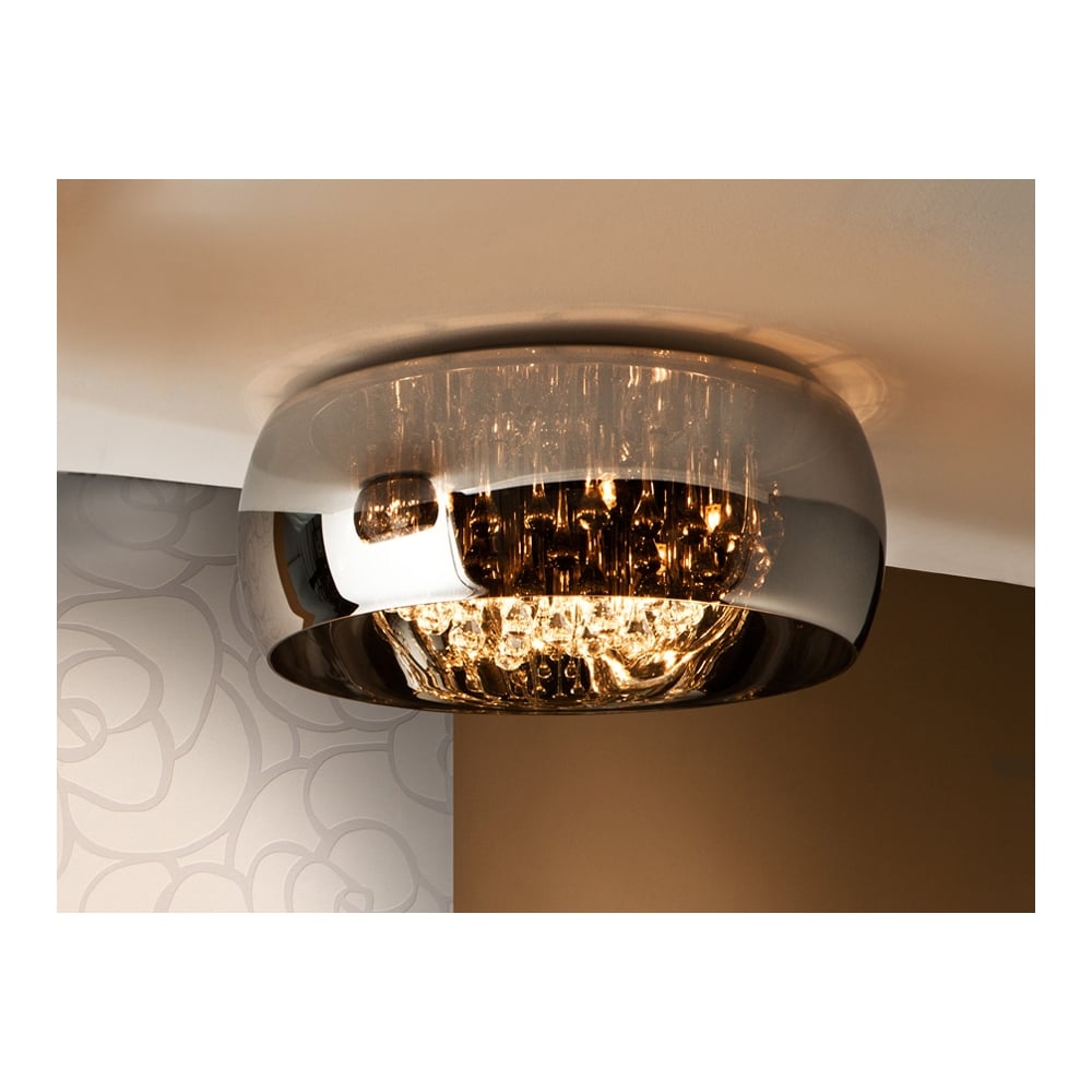 Argos Oval Glass Bowl Flush Ceiling Light Fitting