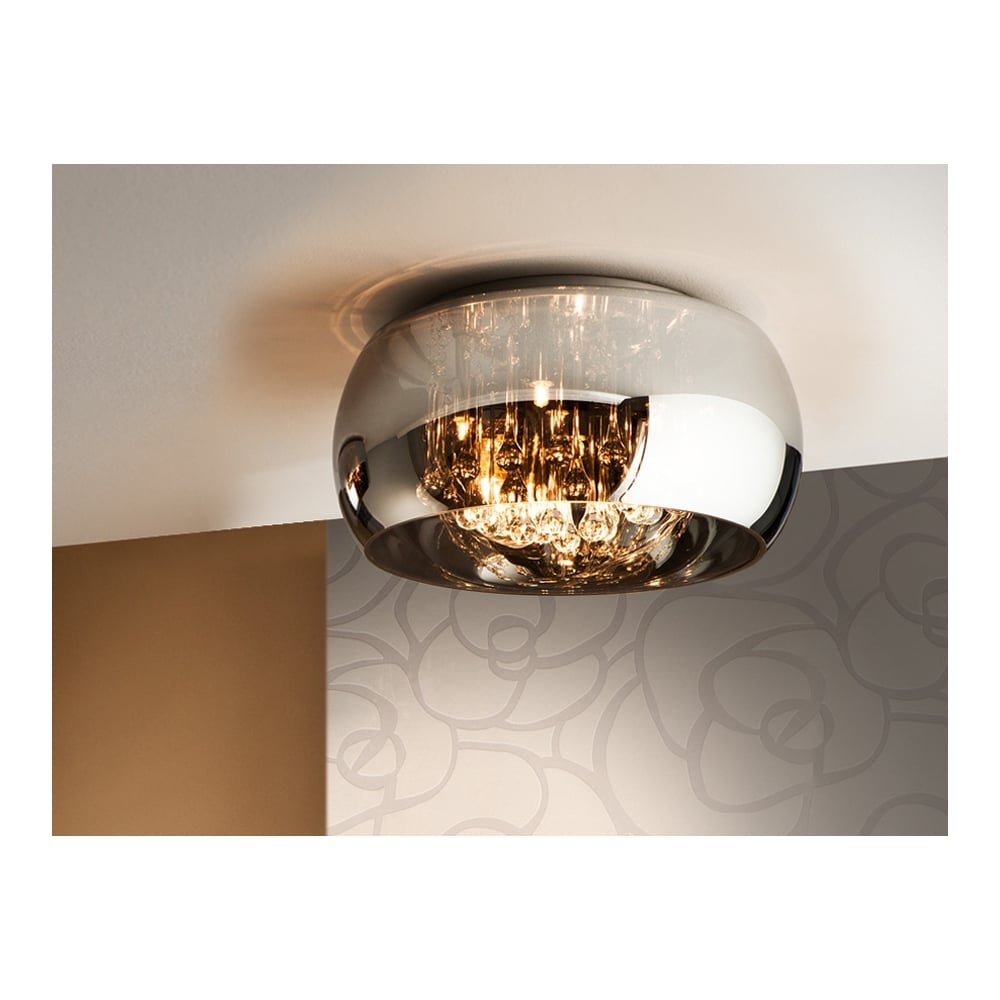 Argos Shimmered Oval Glass shade Ceiling Light