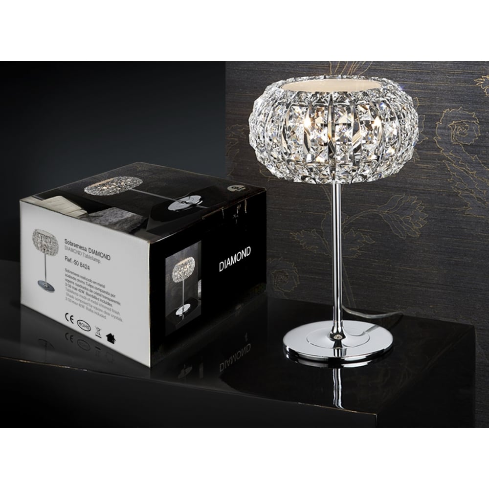 Crystal Diamond Dome Table Lamp