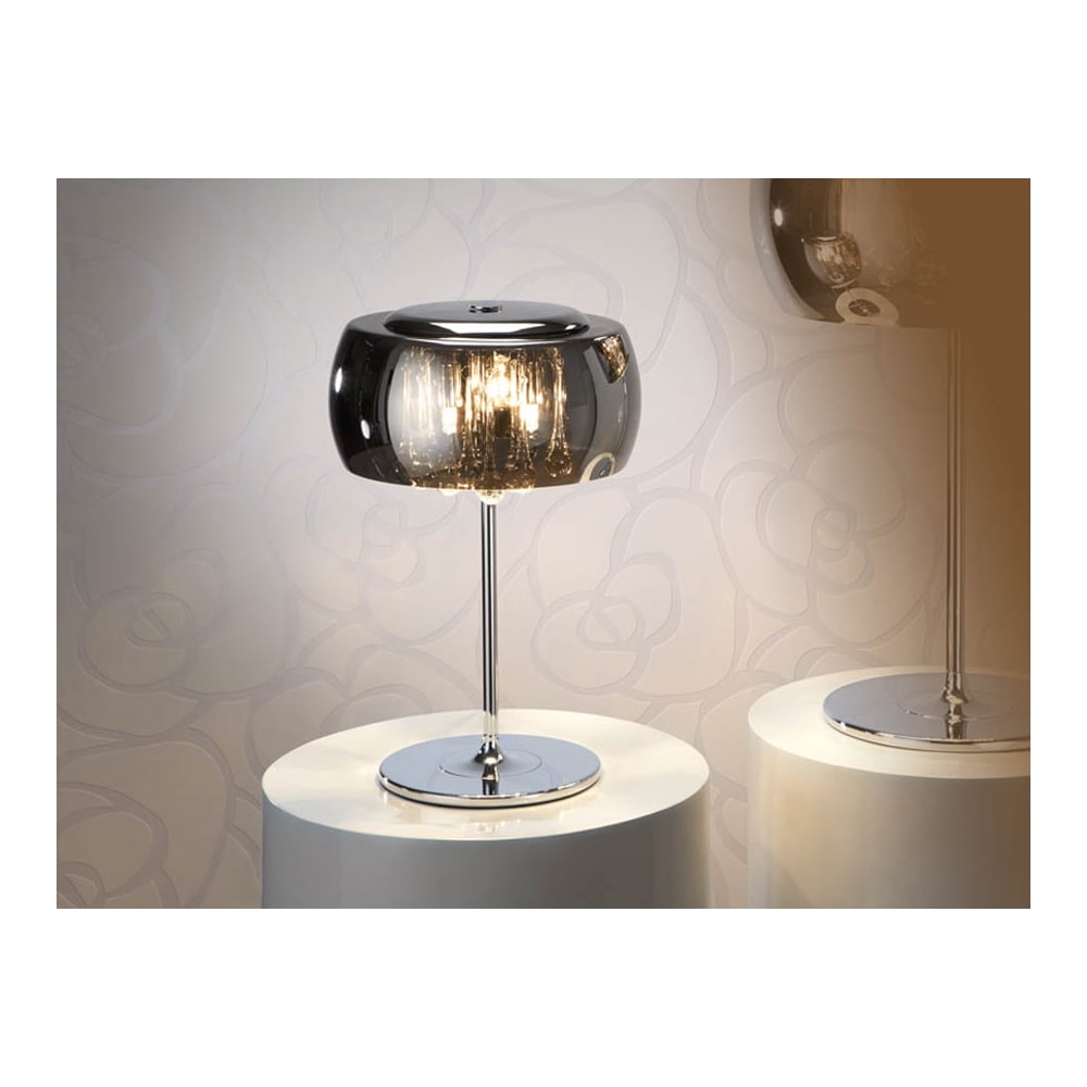 Argos Smoked Oval Glass Dome Mini Table Lamp