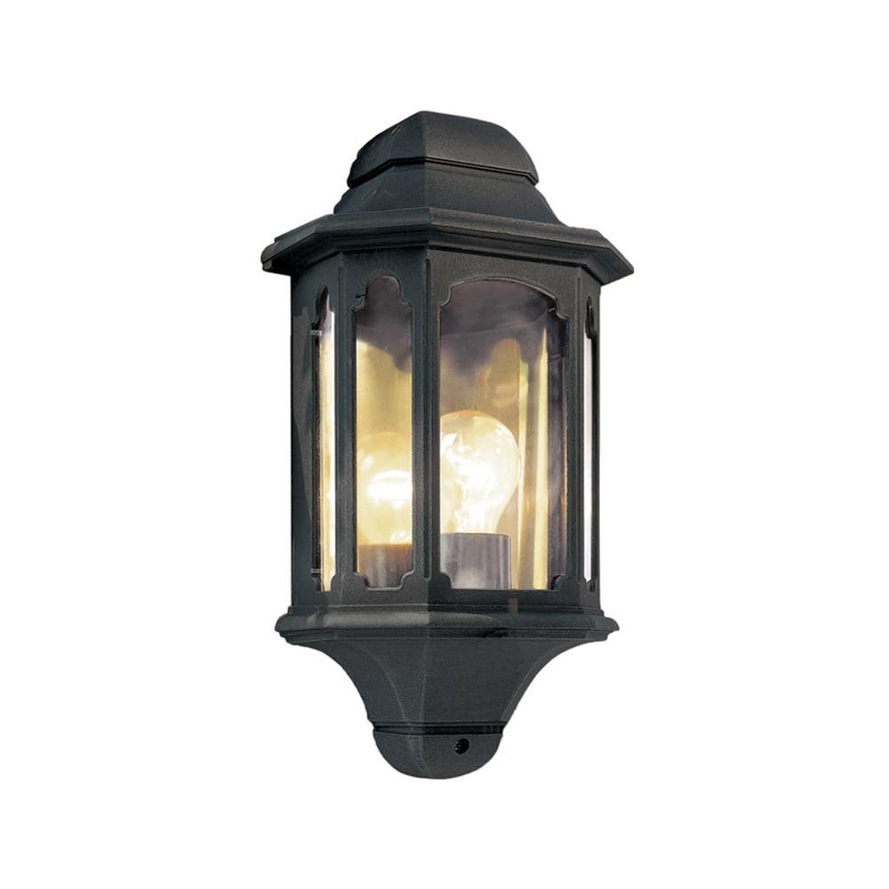 Outdoor Black Half Lantern