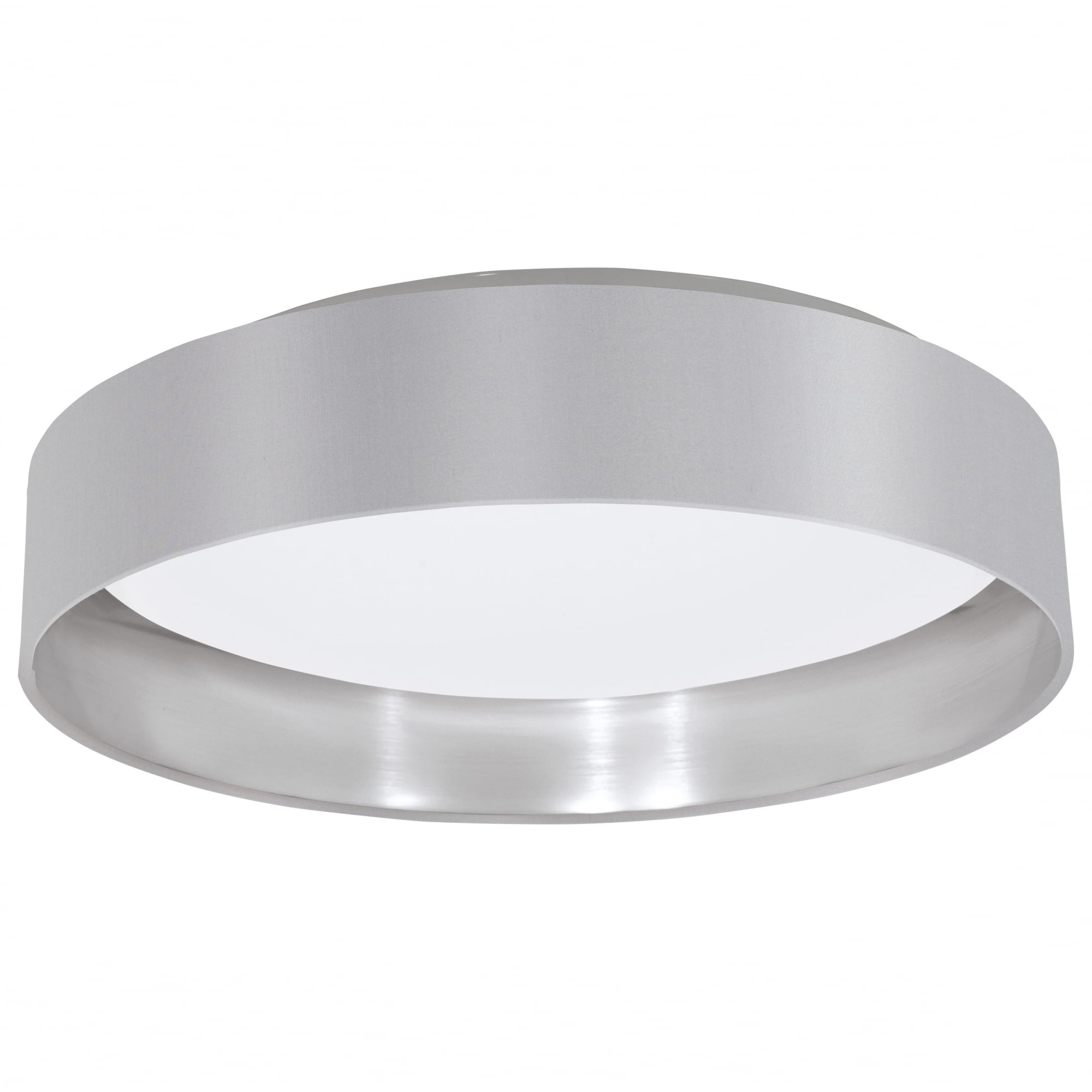 Maserlo Flush Ceiling Light Grey Drum Shade