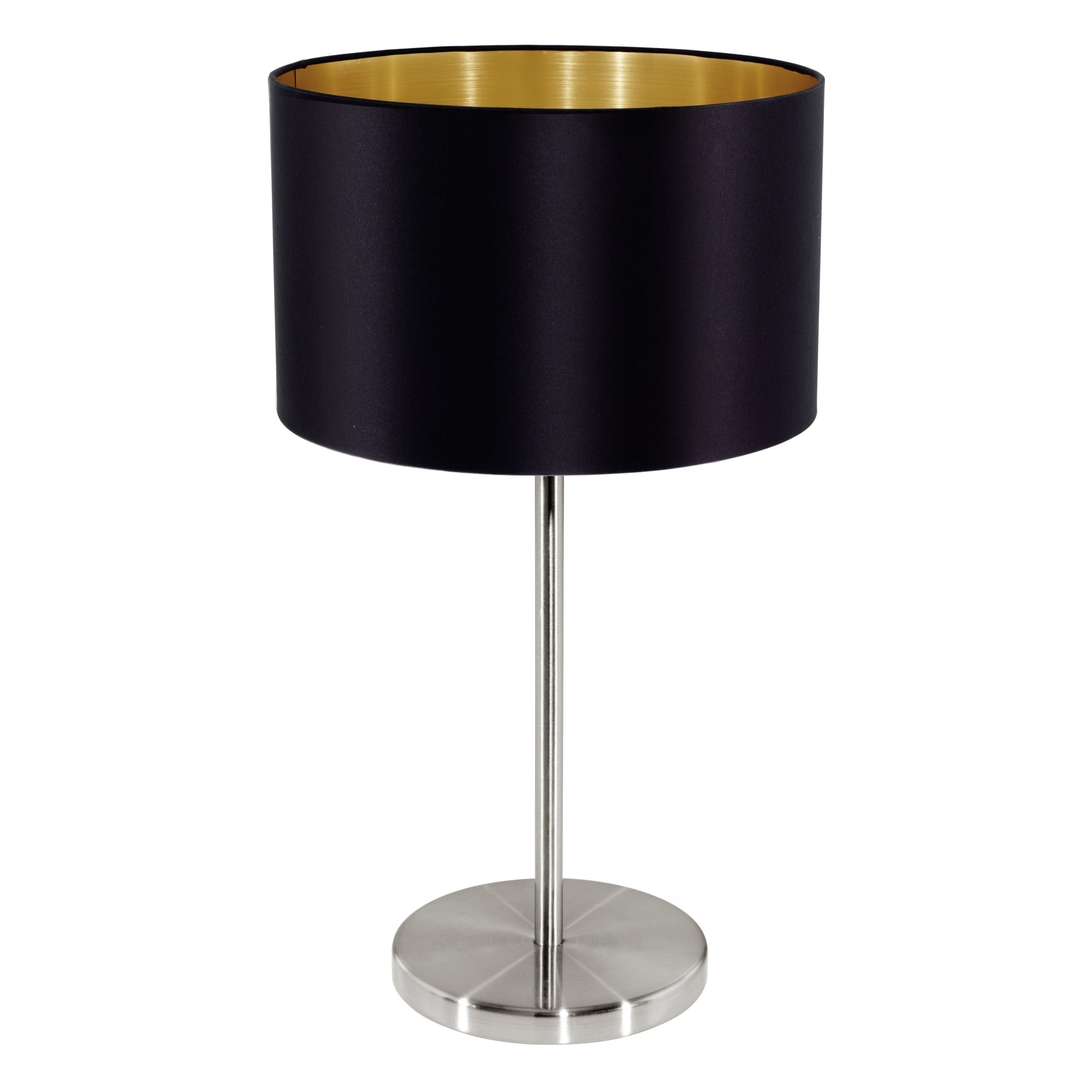 MASERLO Steel Black & Gold Table Lamp