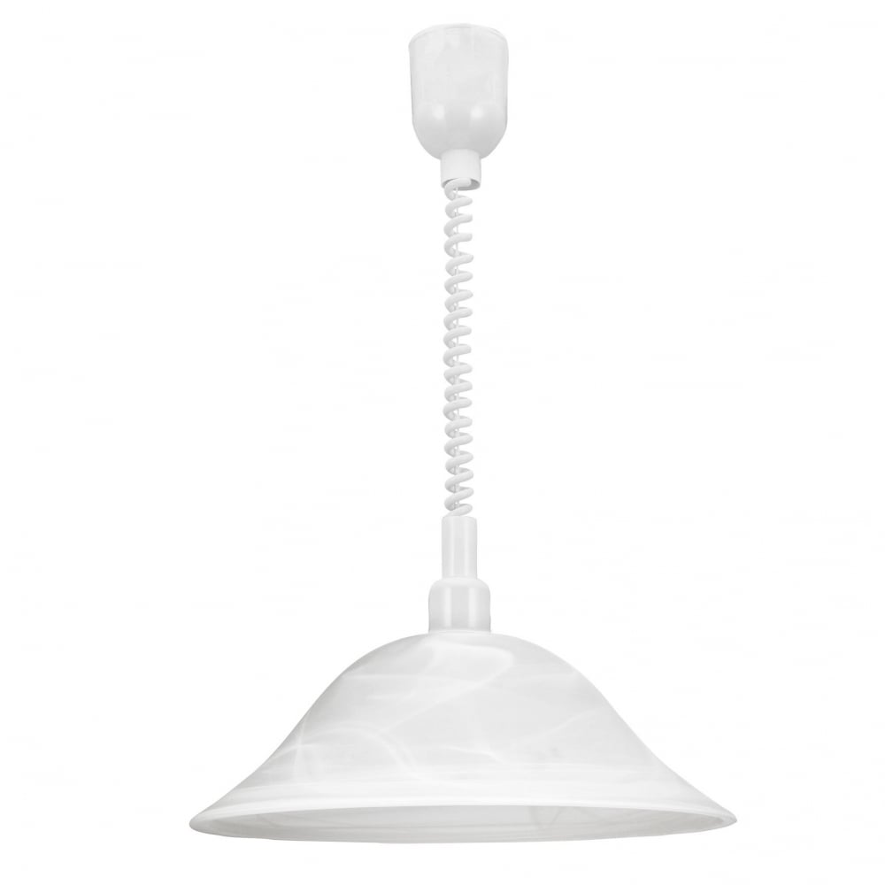 Single Hanging Light rise/fall 380 white 'ALESSANDRA'