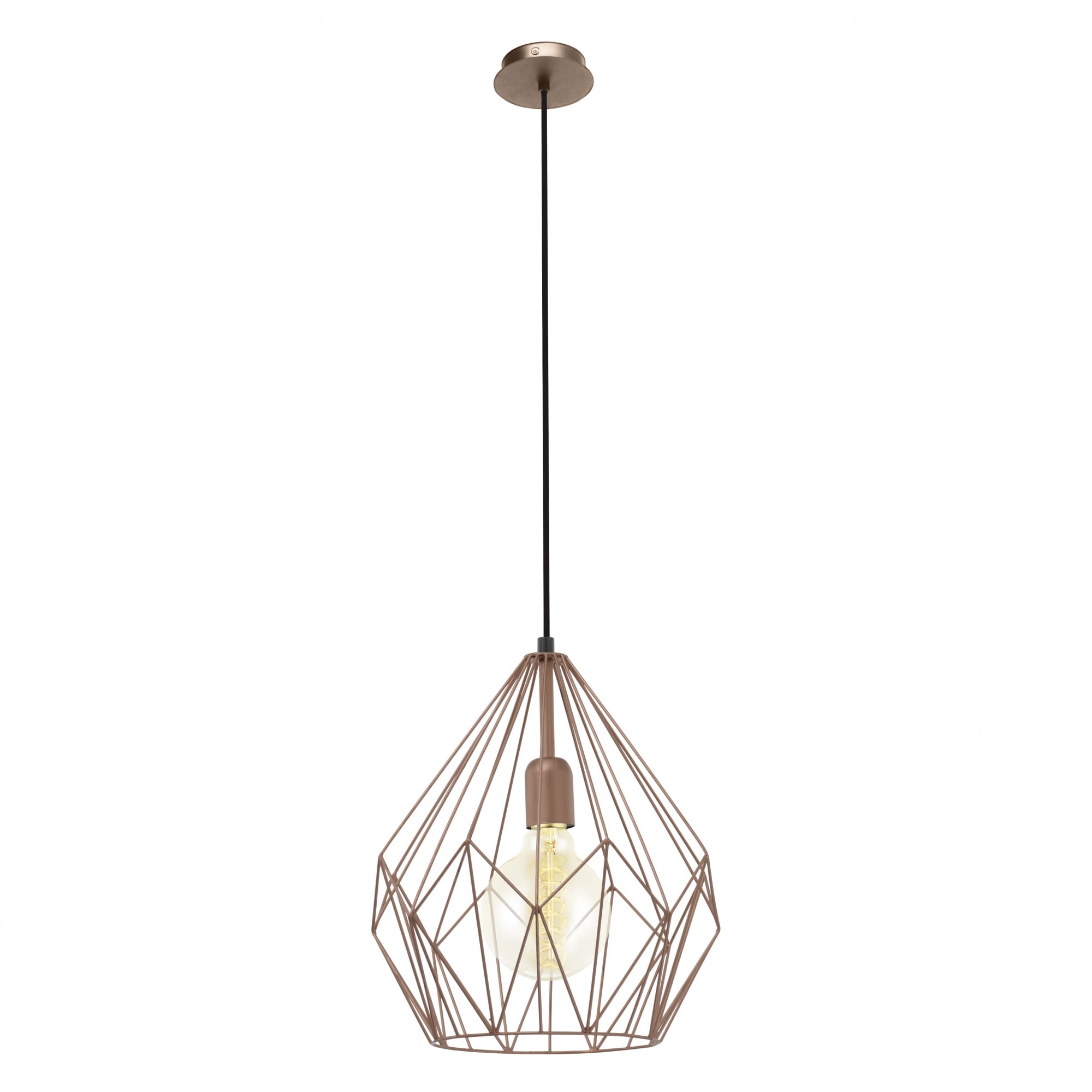 Carlton Copper Wire Geometric Pendant Light