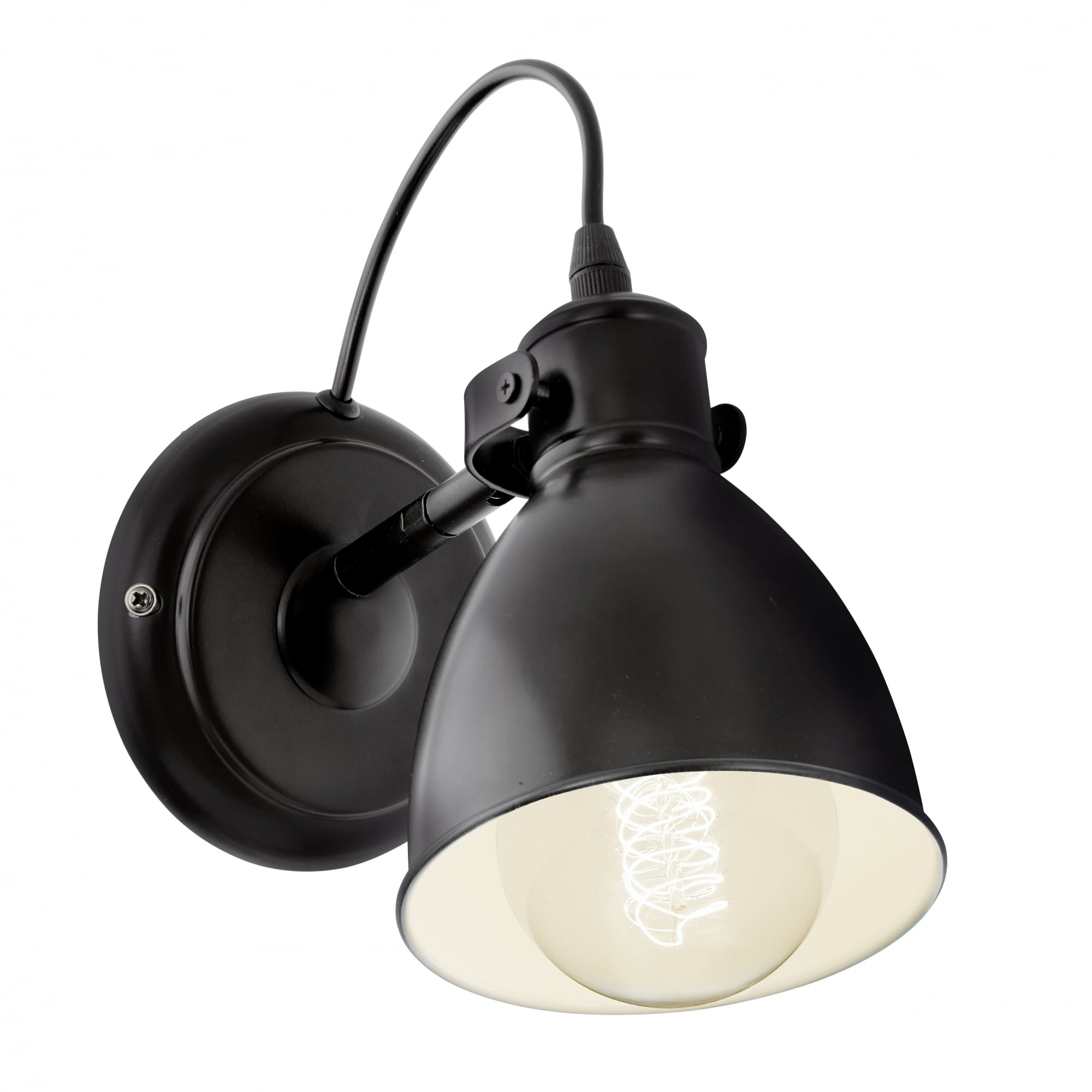 Priddy Small Black Wall Reading Lamp