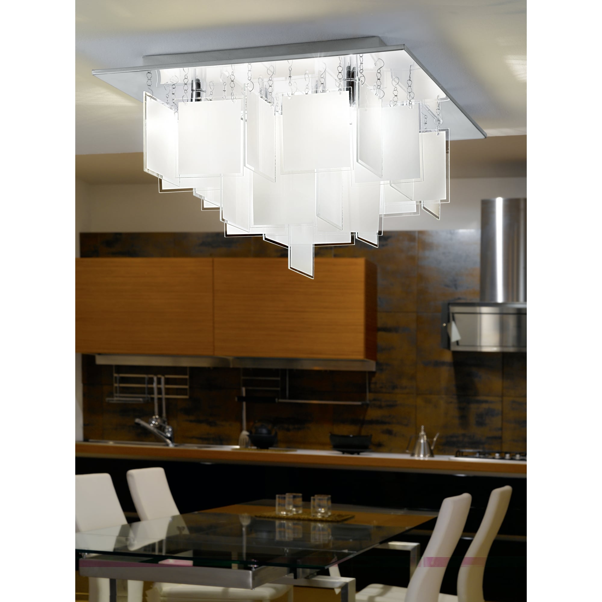 Condrada Floating Square Glass Ceiling Light