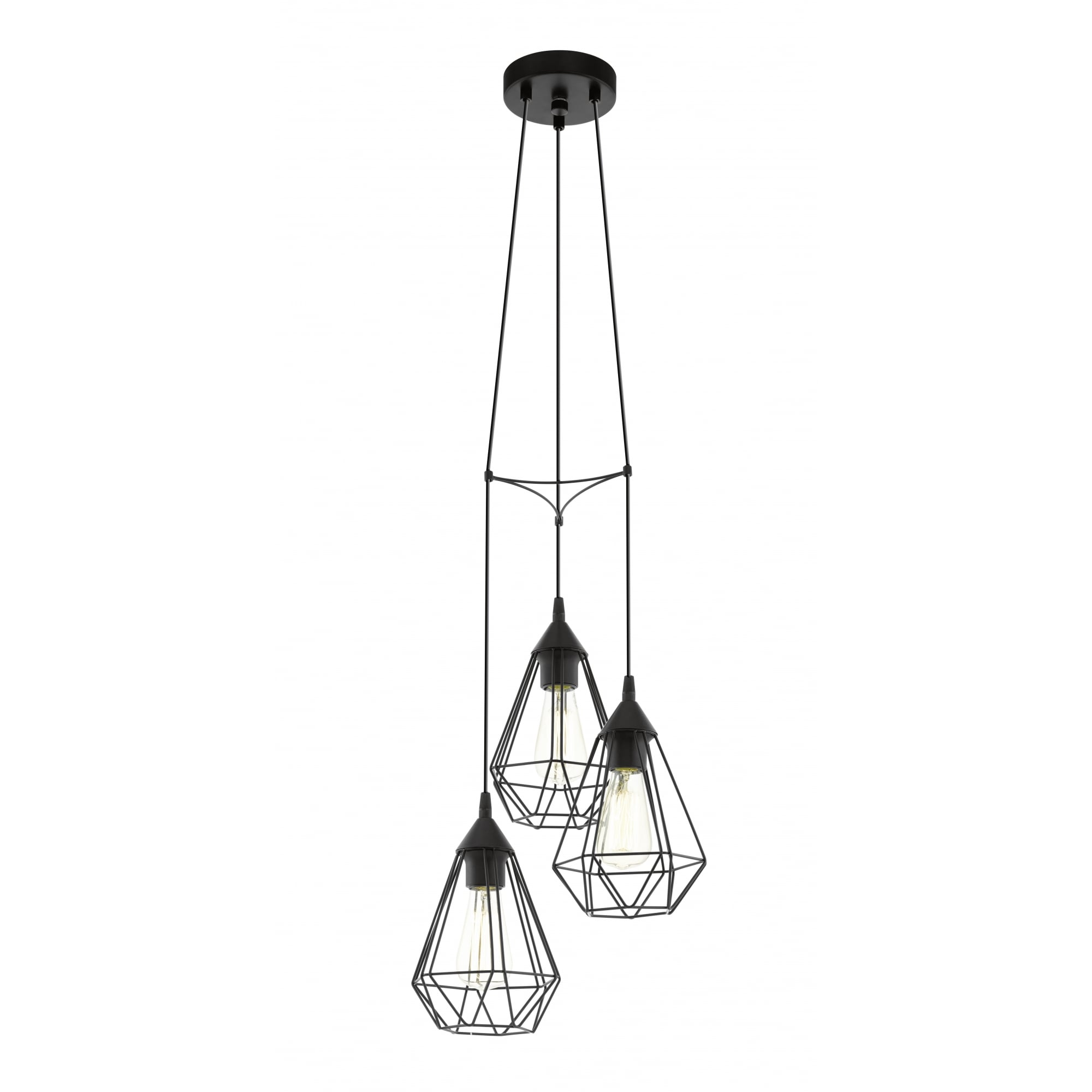 Tarbes Vintage Geometric Grouped Black Pendant