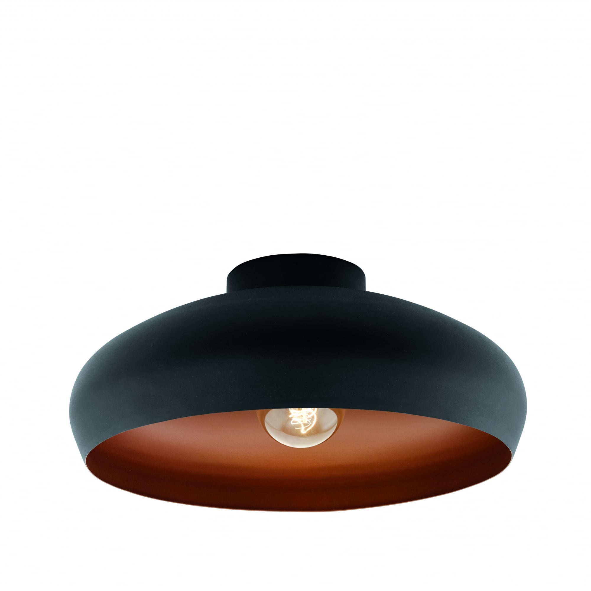 Mogano Open Bowl Black and Gold Ceiling Light