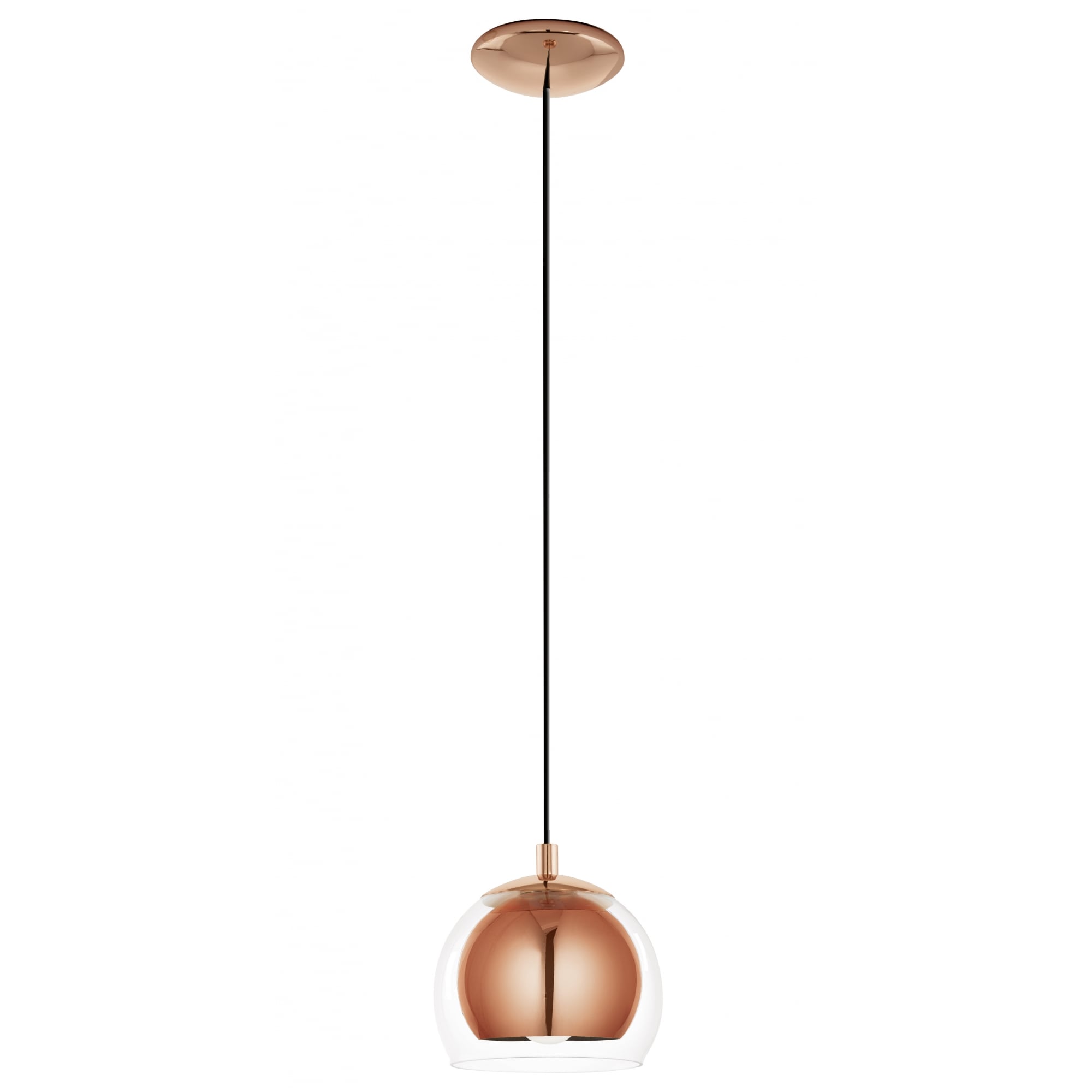 Rocamar Copper Glass Globe Single Pendant Drop