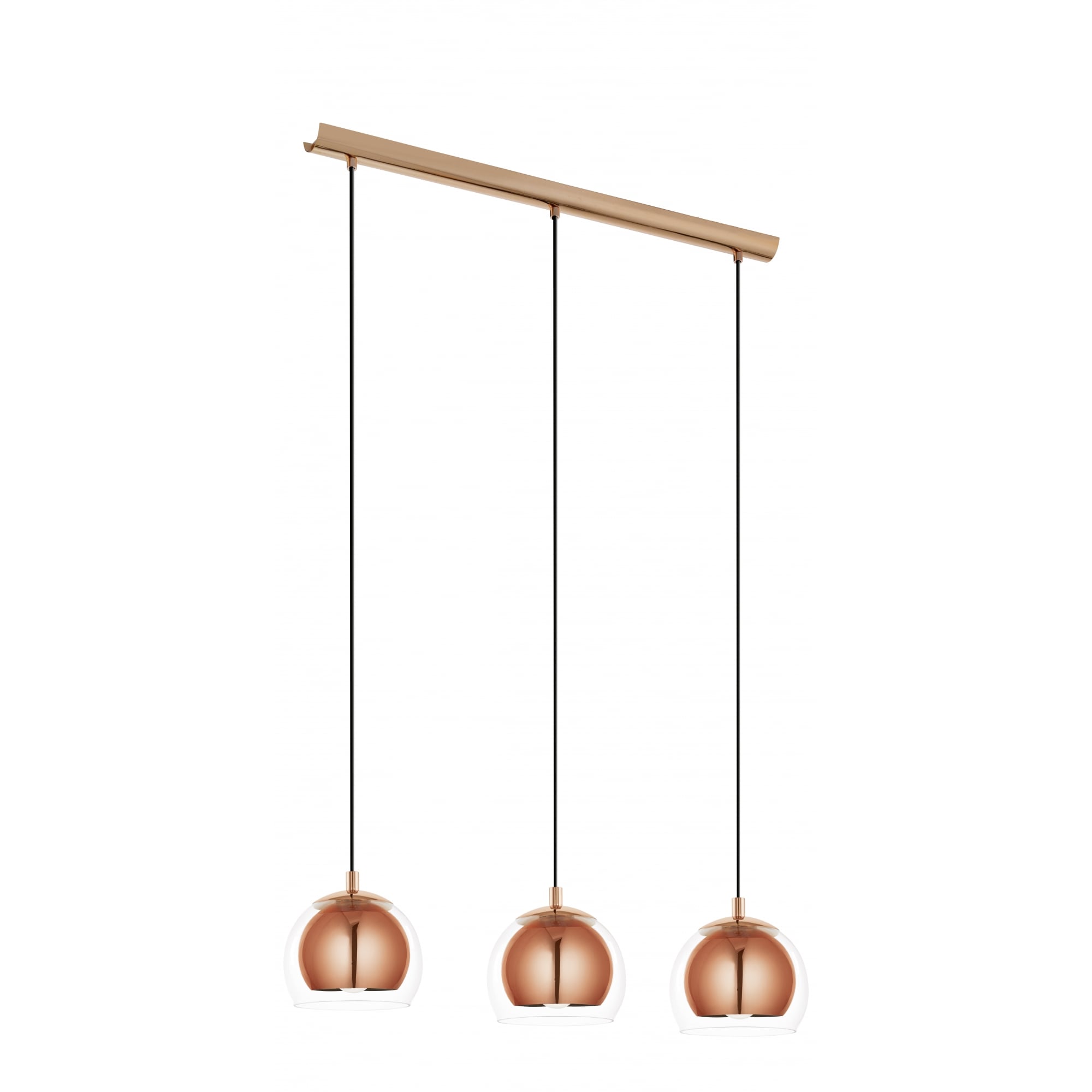 Rocamar Triple Island Copper Pendant Globe Light