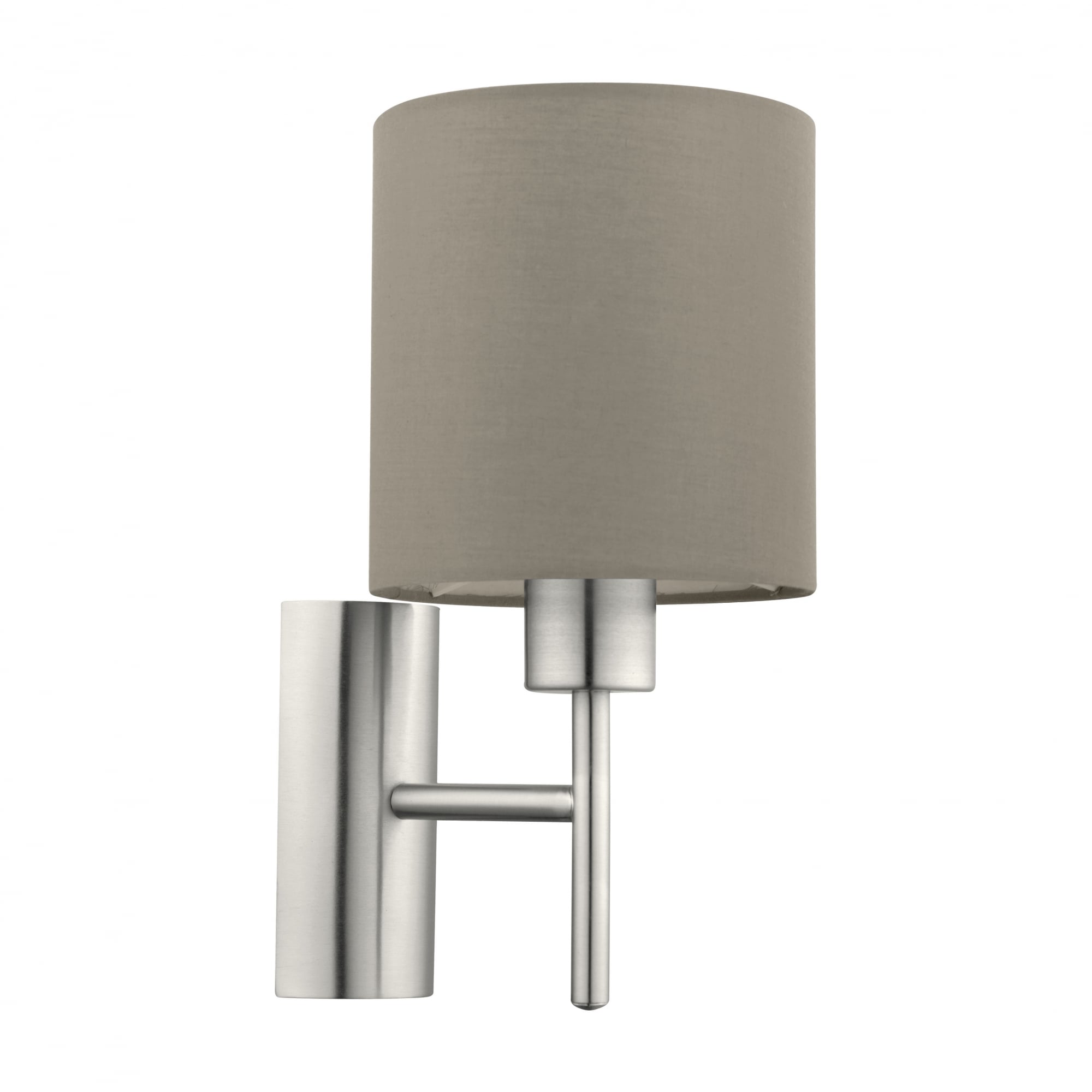 Pasteri Bedside Wall Sconce with Taupe Drum Shade