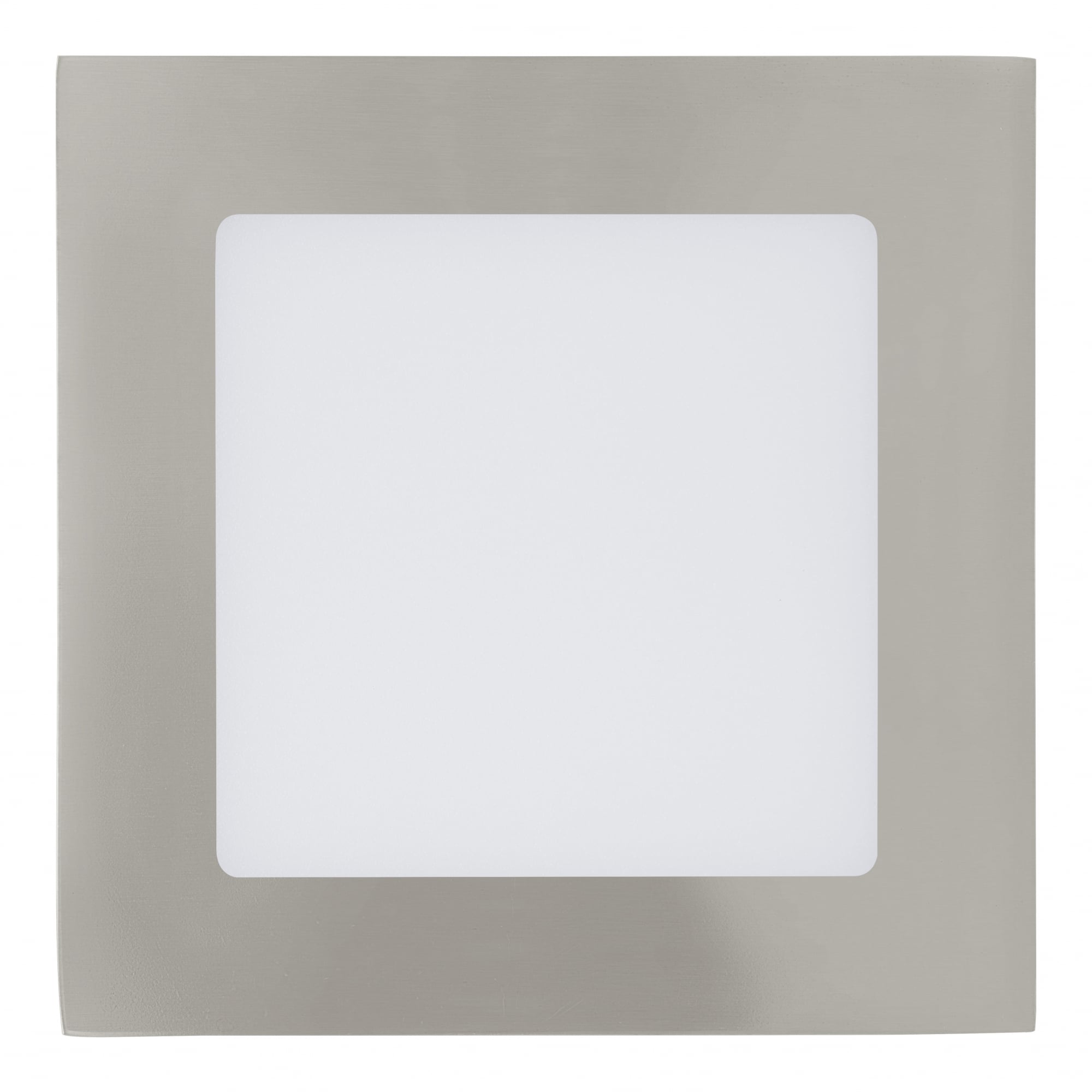 5W LED Nickel Recessed Panel Wall Light, 120x120mm