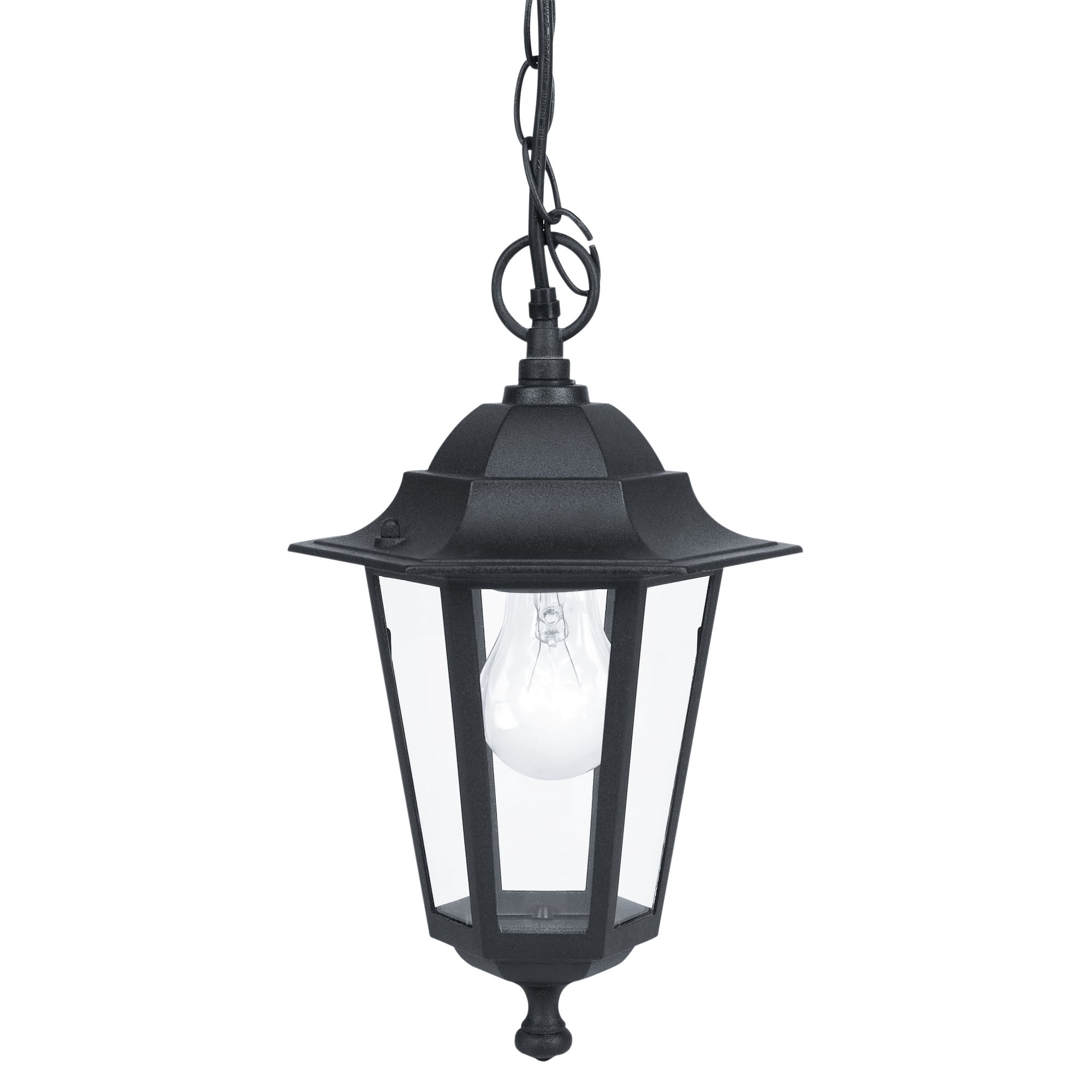 Lanterna4 1 Light Outdoor Lantern Pendant Black IP33