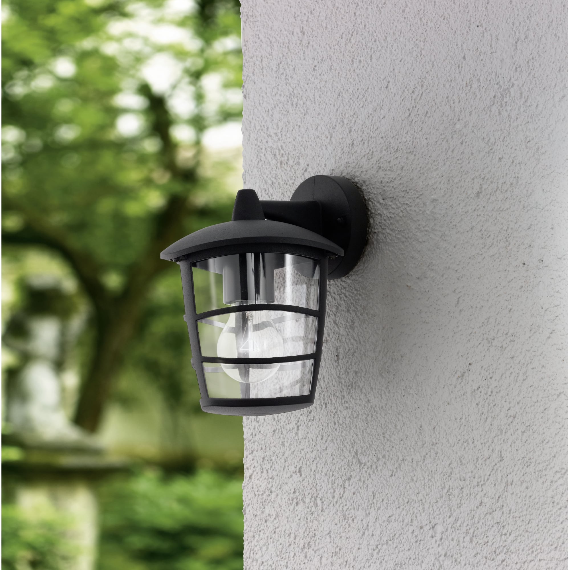 Aloria Black Contemporary Outdoor Porch Down Lantern