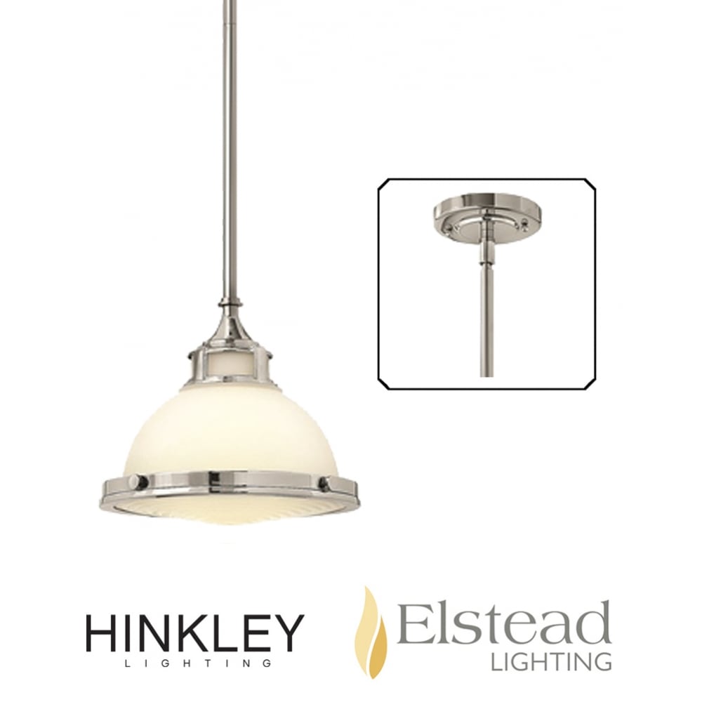 Amelia Single Nickel Frosted Glass Pendant