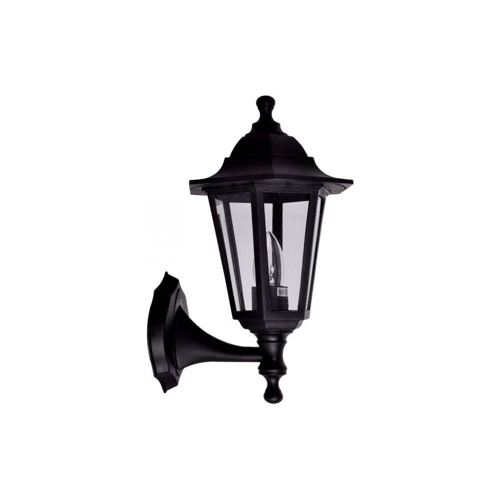 Black IP44 Outdoor 6 Sided Wall Lantern