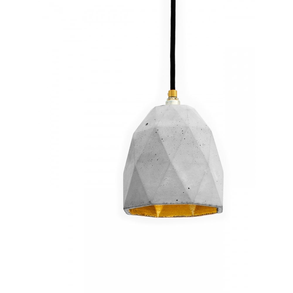 Concrete Diamond Dome Pendant