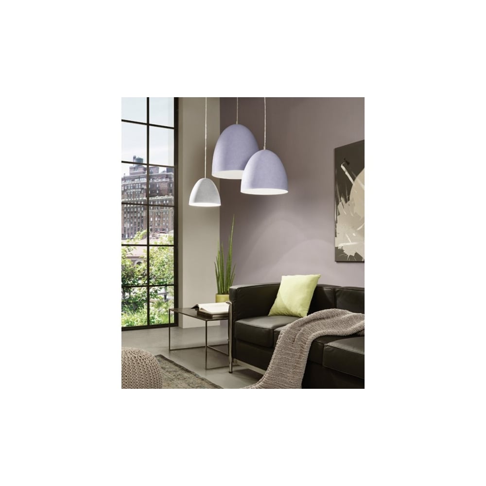 Pratella 1 Light Pendant Grey Ceramic