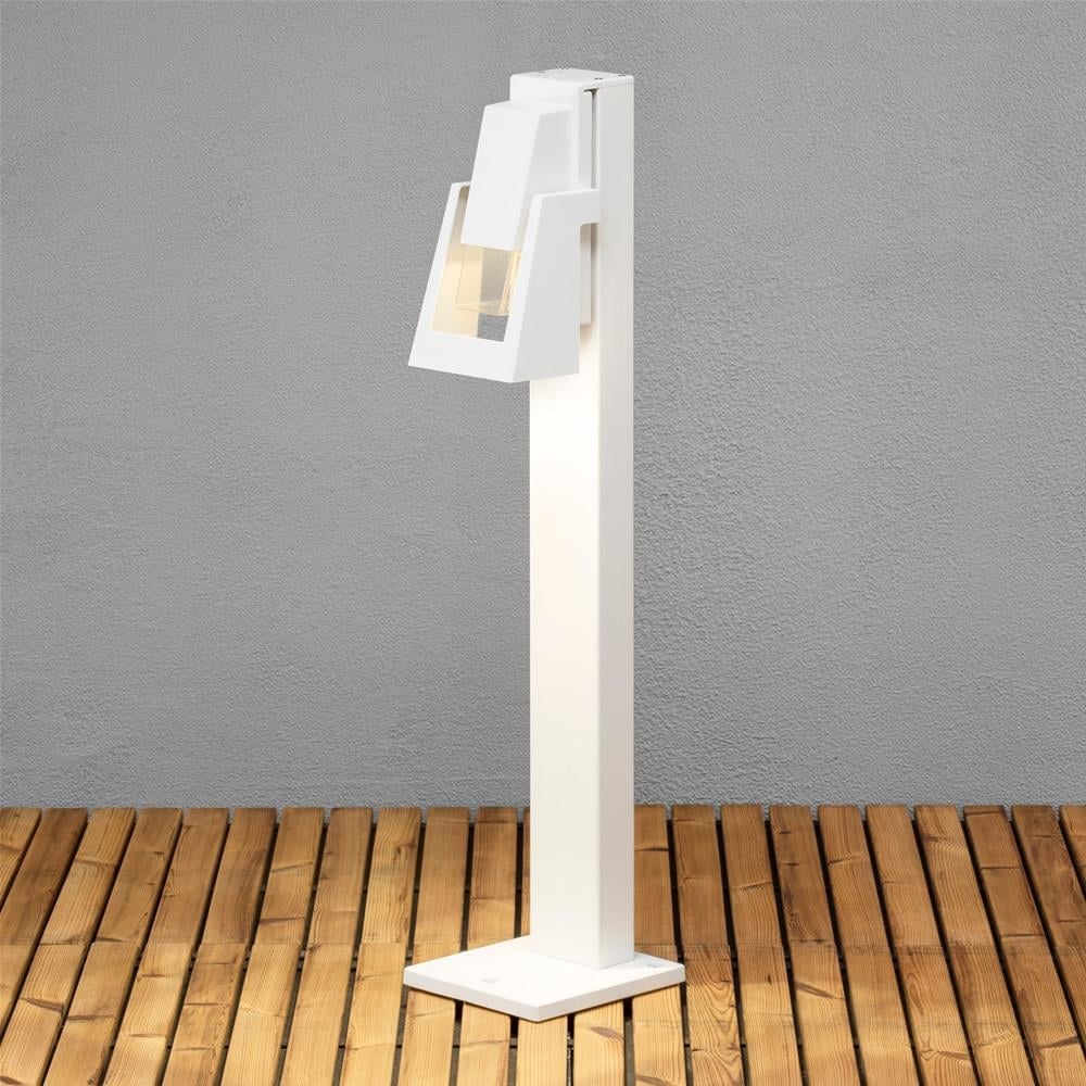 Potenza Modern Japanese Bollard Post Light, White