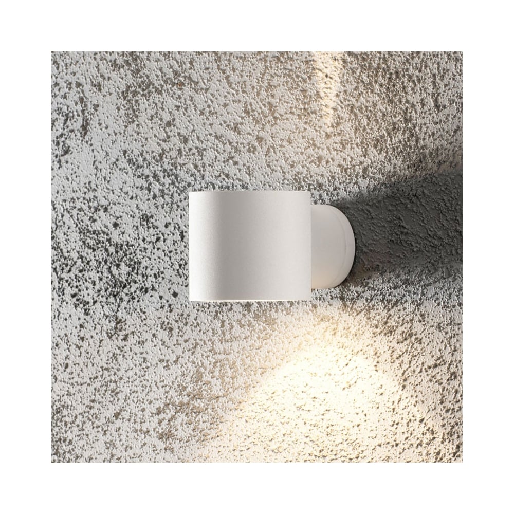 Modena Round LED Up Down Wall Light, White