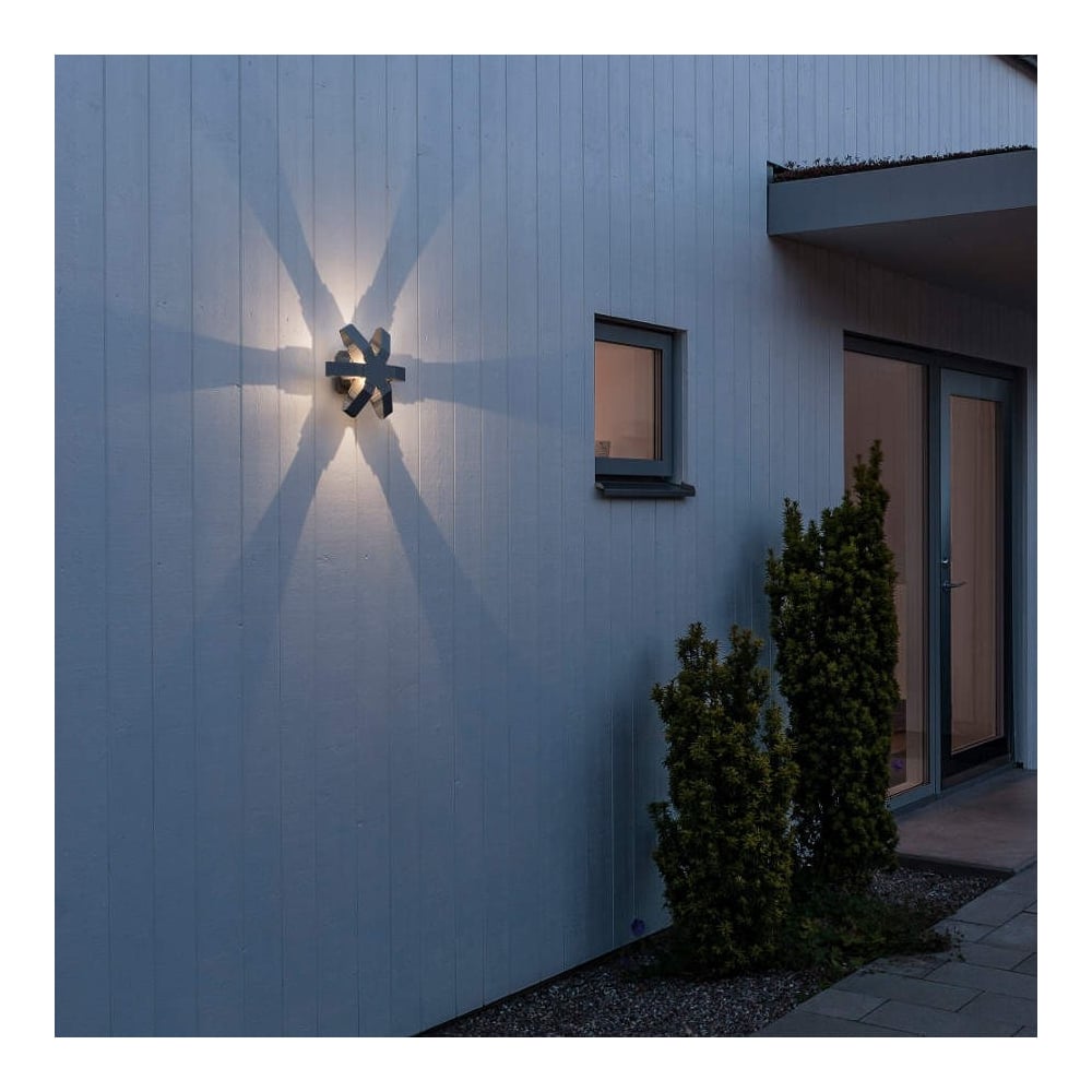 Pescara Modern Starfish Outside Wall Light Grey