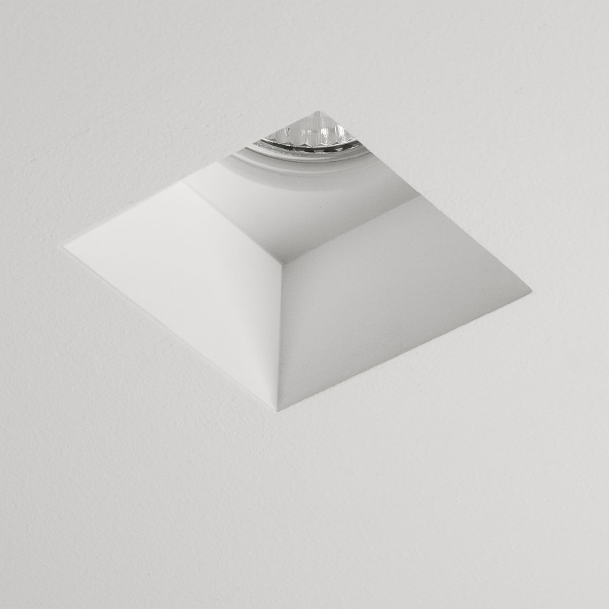 Blanco Square GU10 Square Plaster In Recessed Spotlight