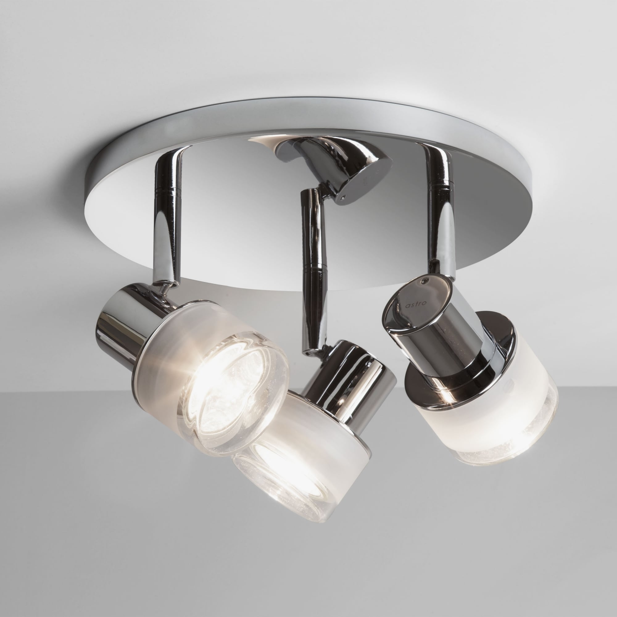 Tokai Polished Chrome Ceiling Plate with 3 Spot Lights