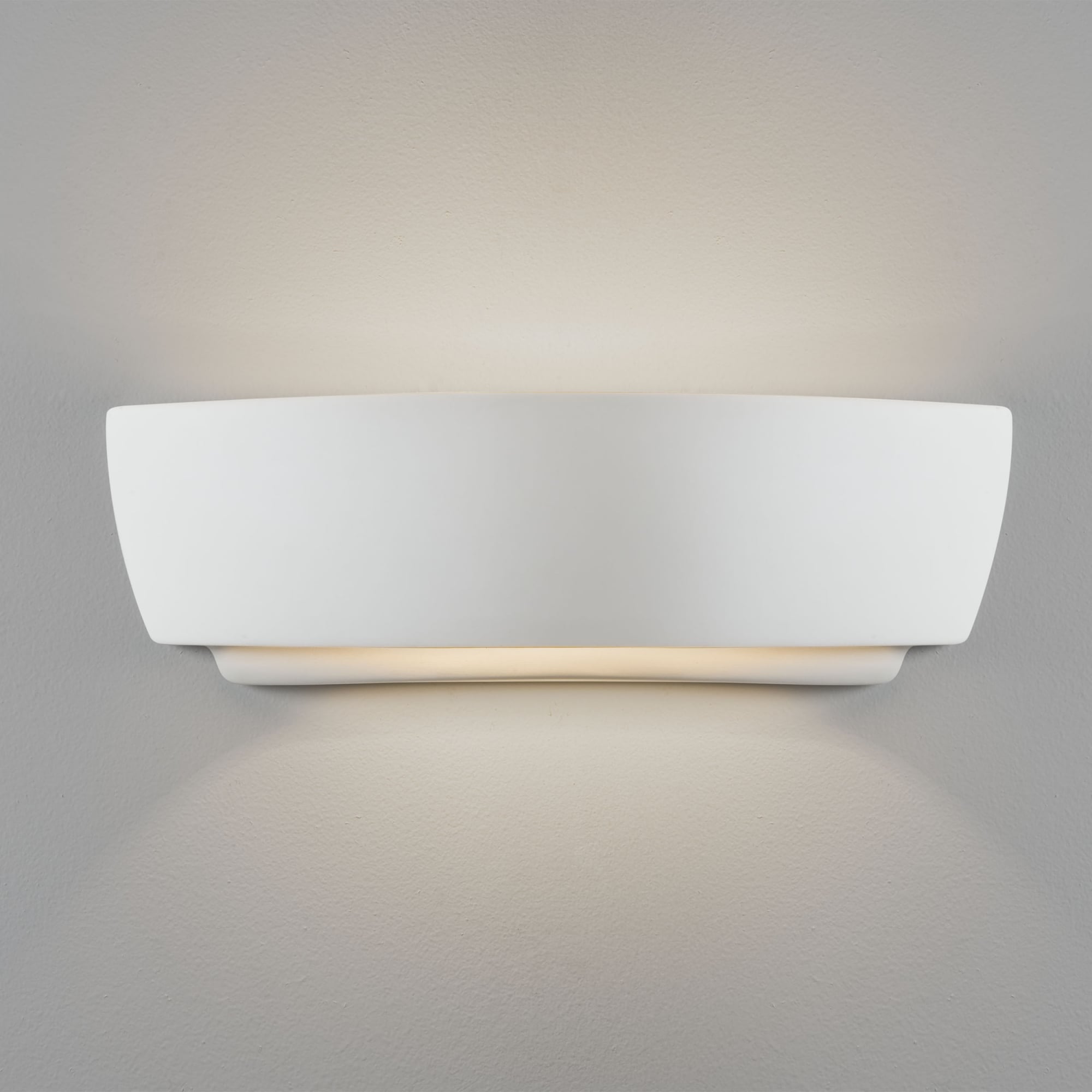 Kyo Large Zen White Plaster Wall Up and Down Light