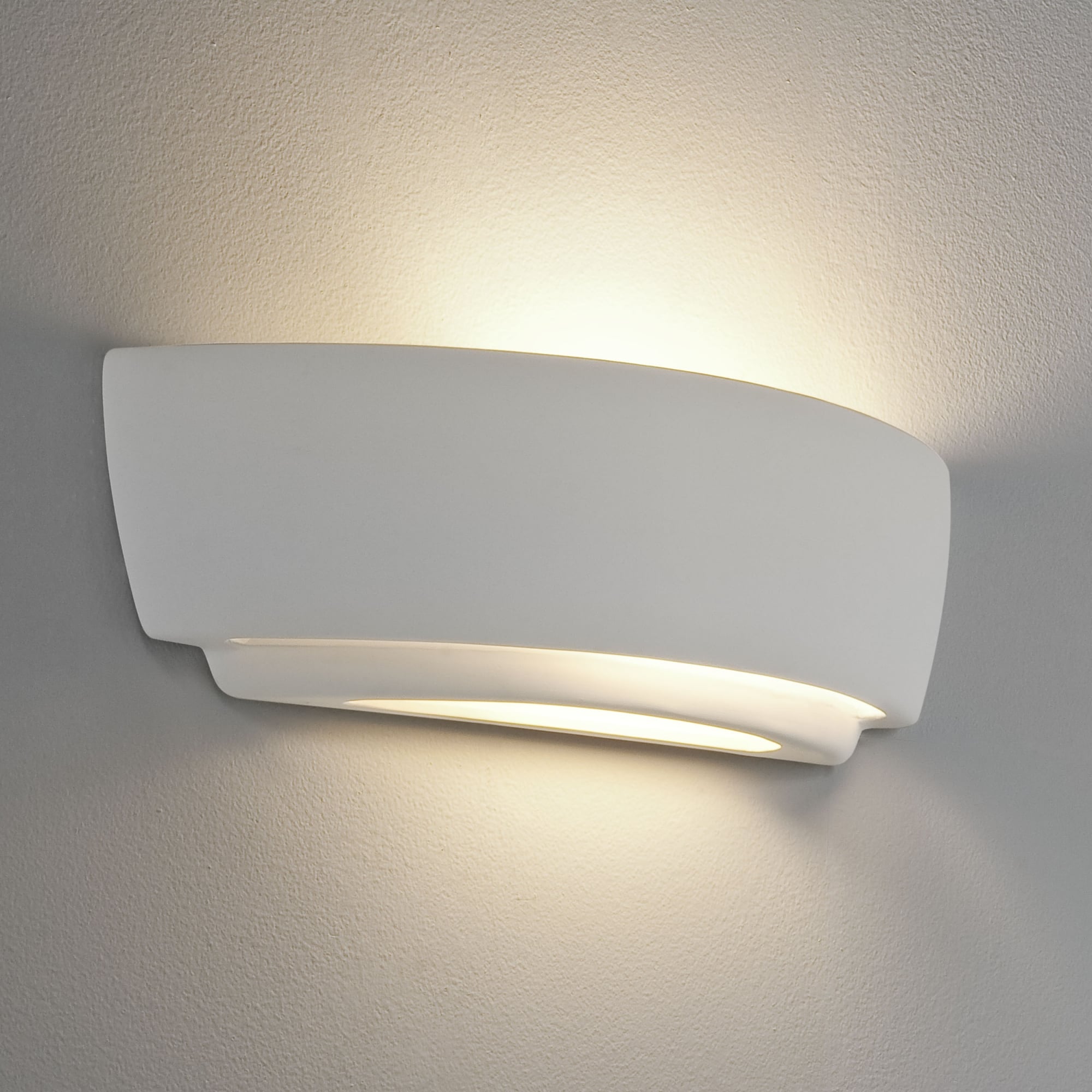 Kyo Large Zen White Plaster Wall Up and Down Light