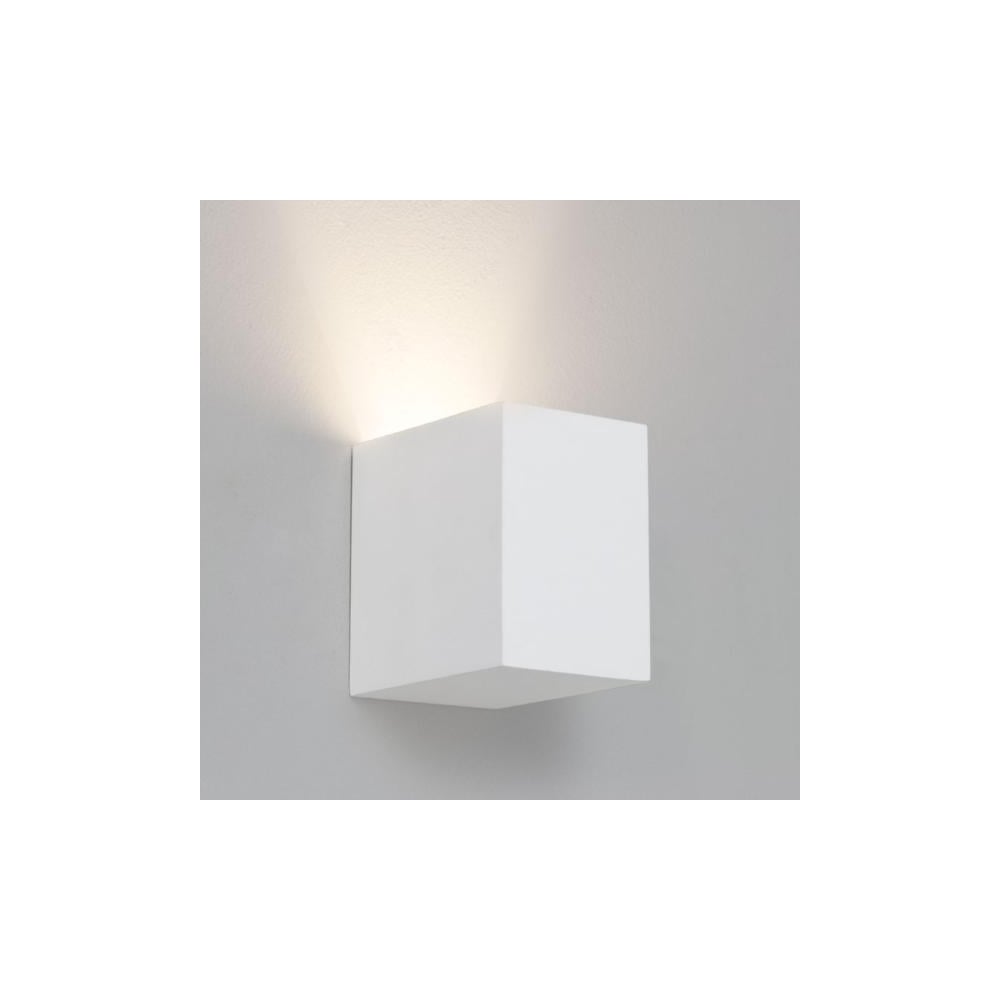 Parma French Modern White Box Wall Uplighter