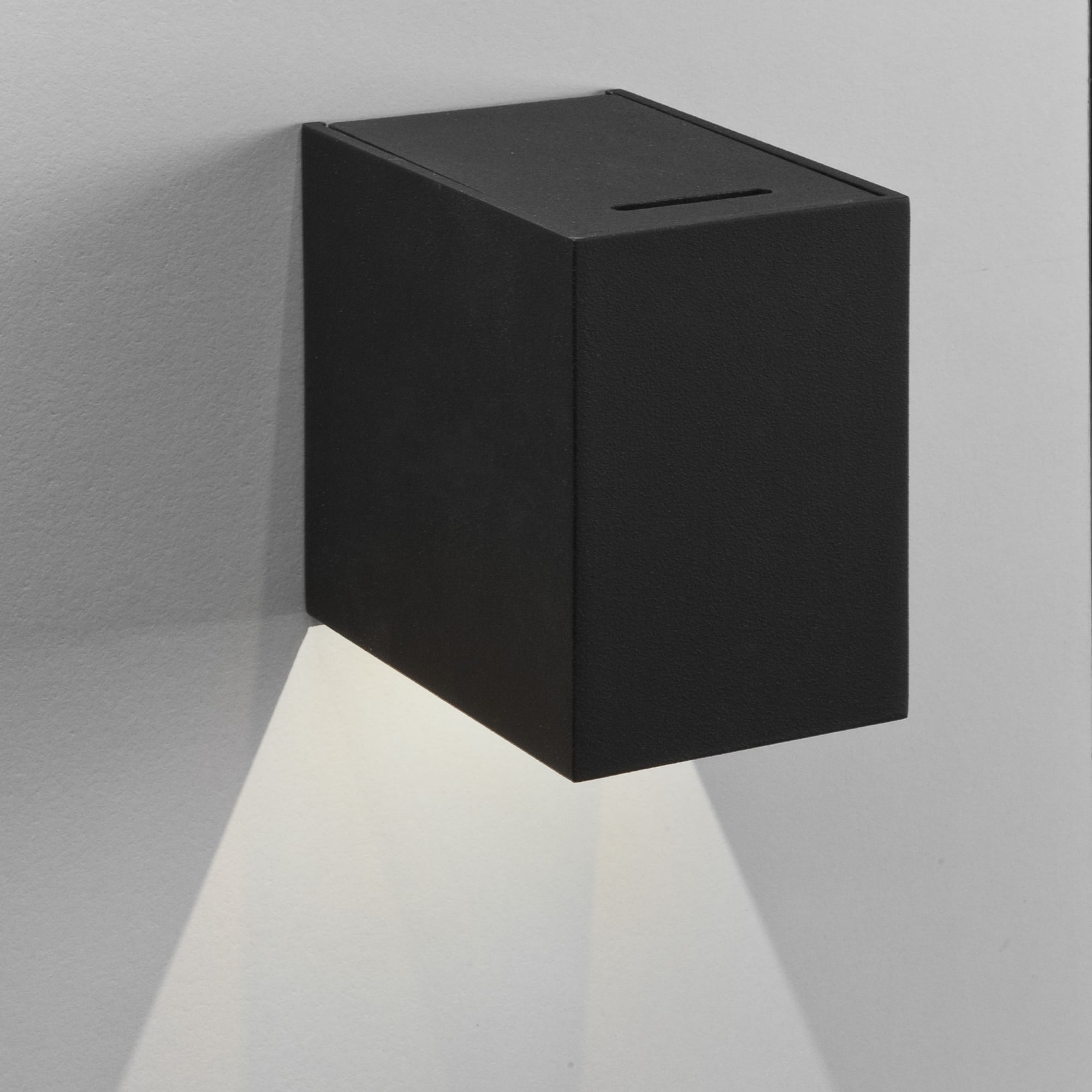 Oslo Modern Painted Black Box LED Outdoor Waterproof Wall Light