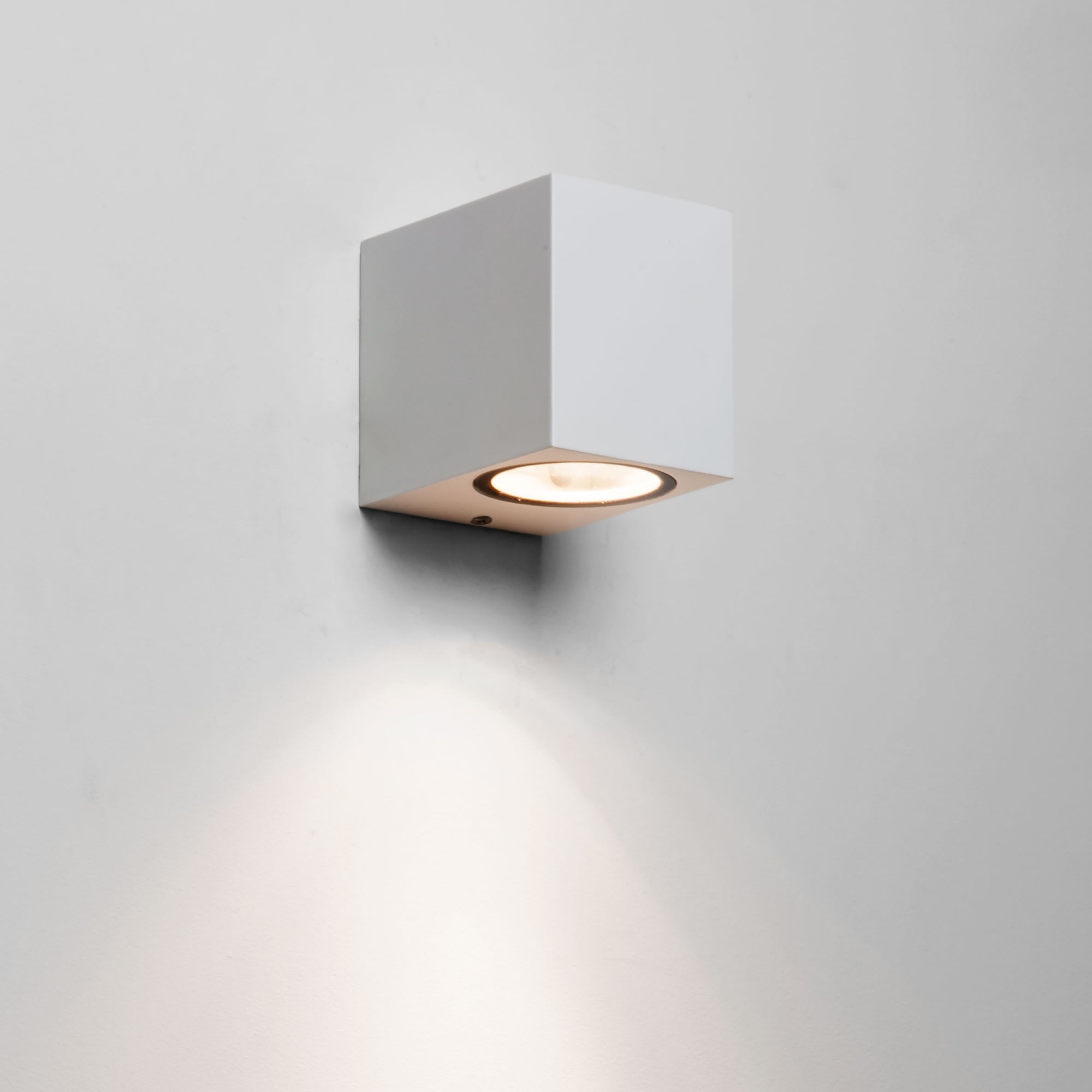 Chios 80mm Painted White Cube Wall Light