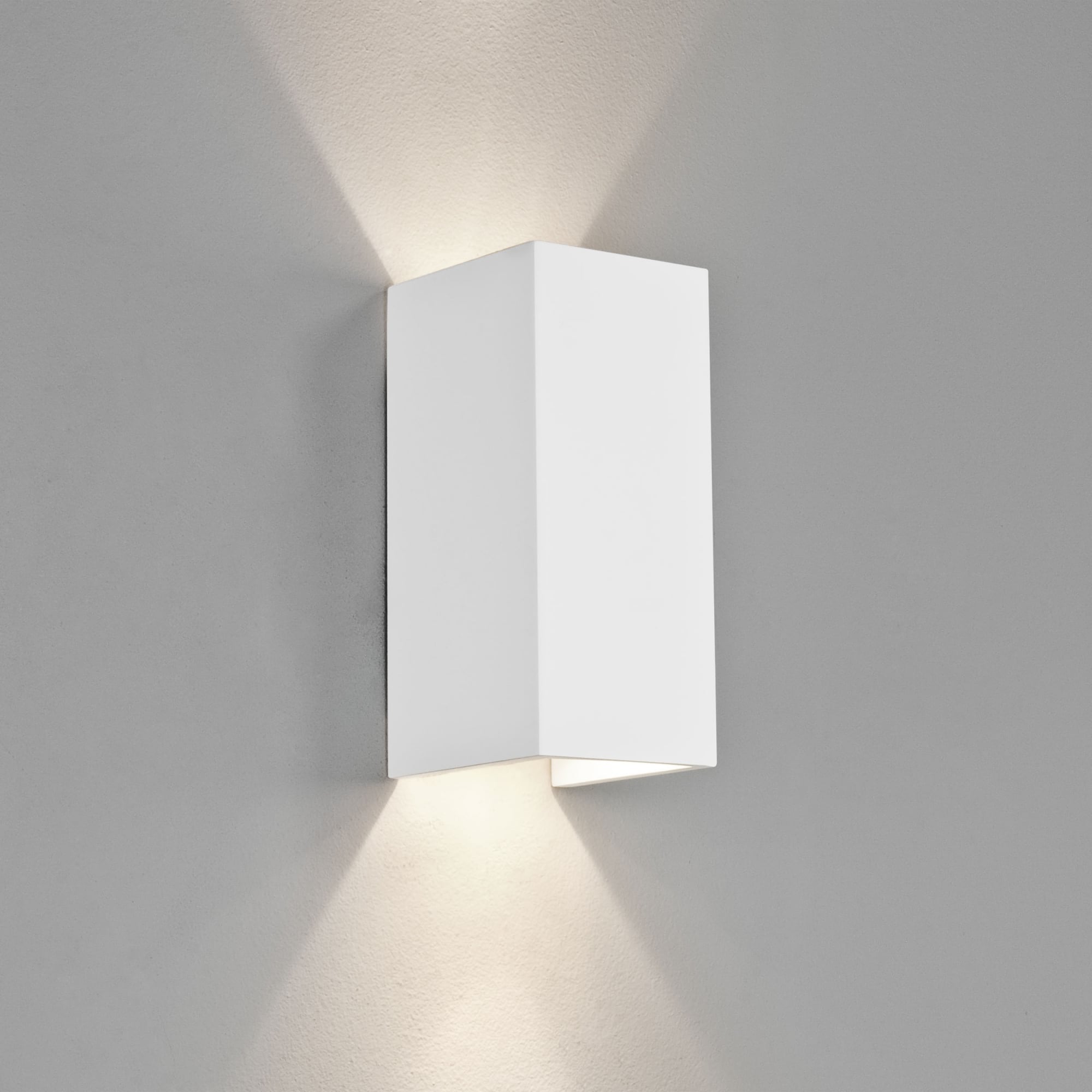 Parma 210mm White Plaster Up and Down Wall Light