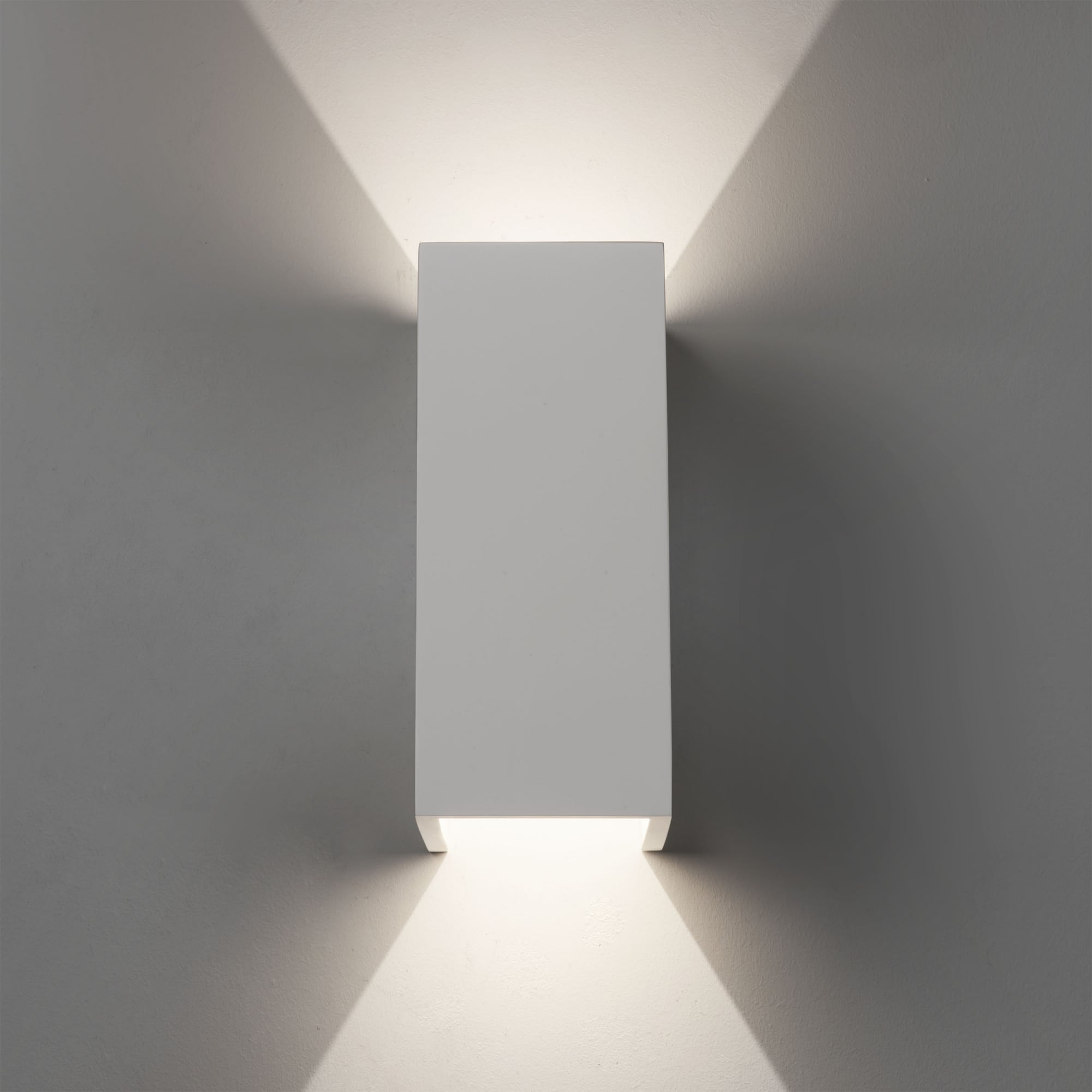 Parma 210mm White Plaster Up and Down Wall Light