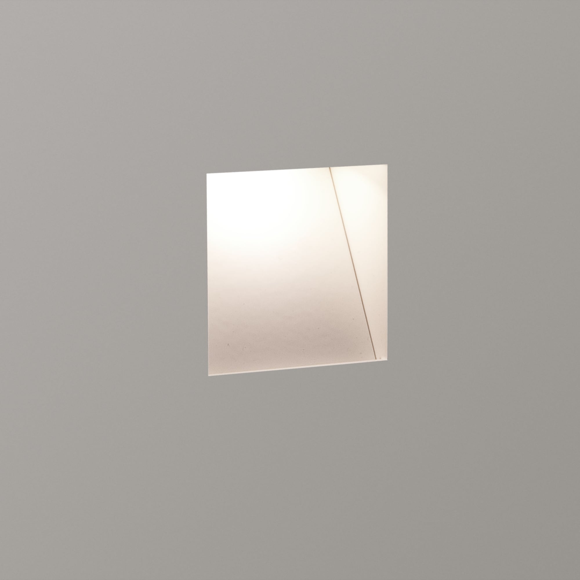 Borgo Plastered in Trimless Square LED Wall Light, 65x65mm