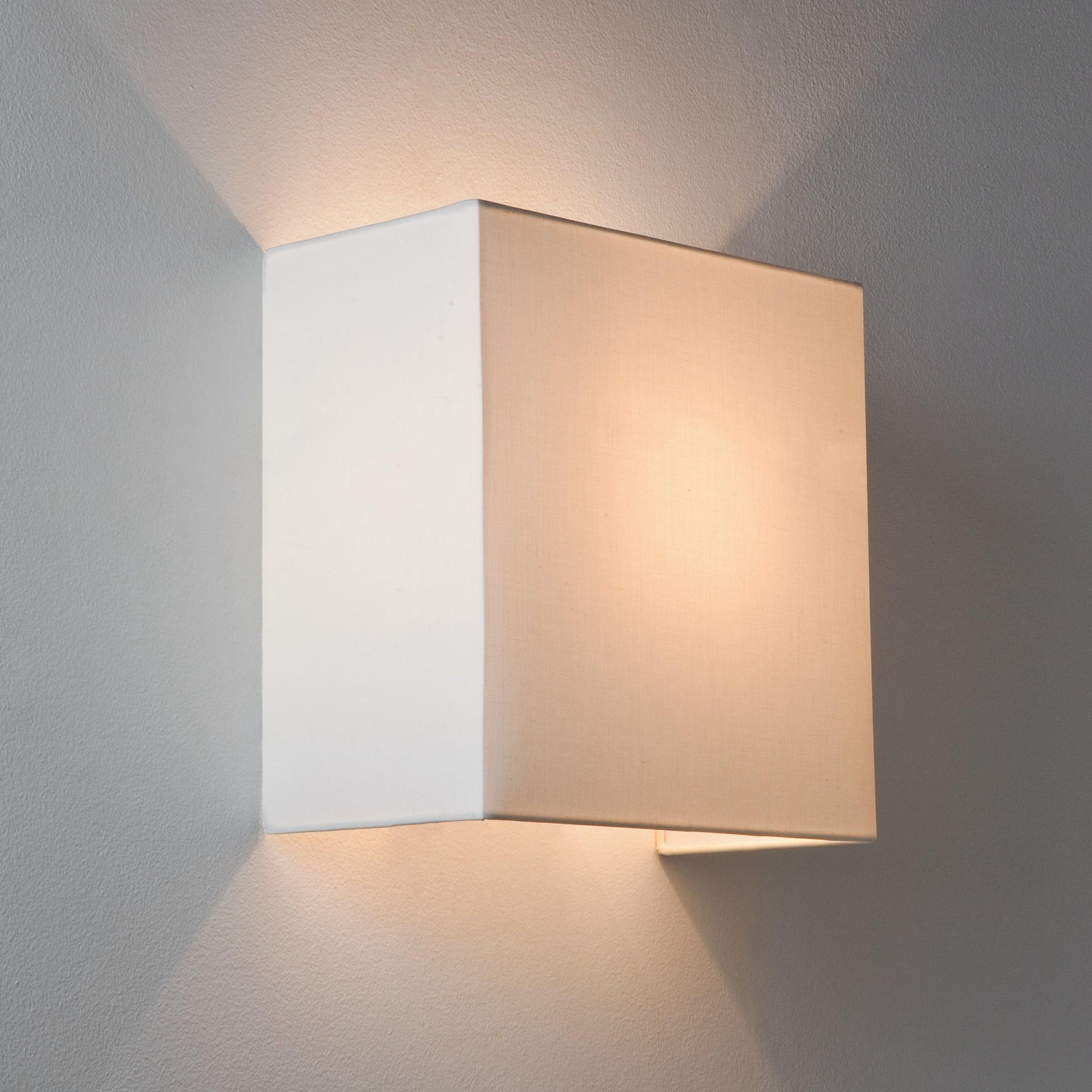 Chuo Modern Zen Open White Fabric Shade Wall Light