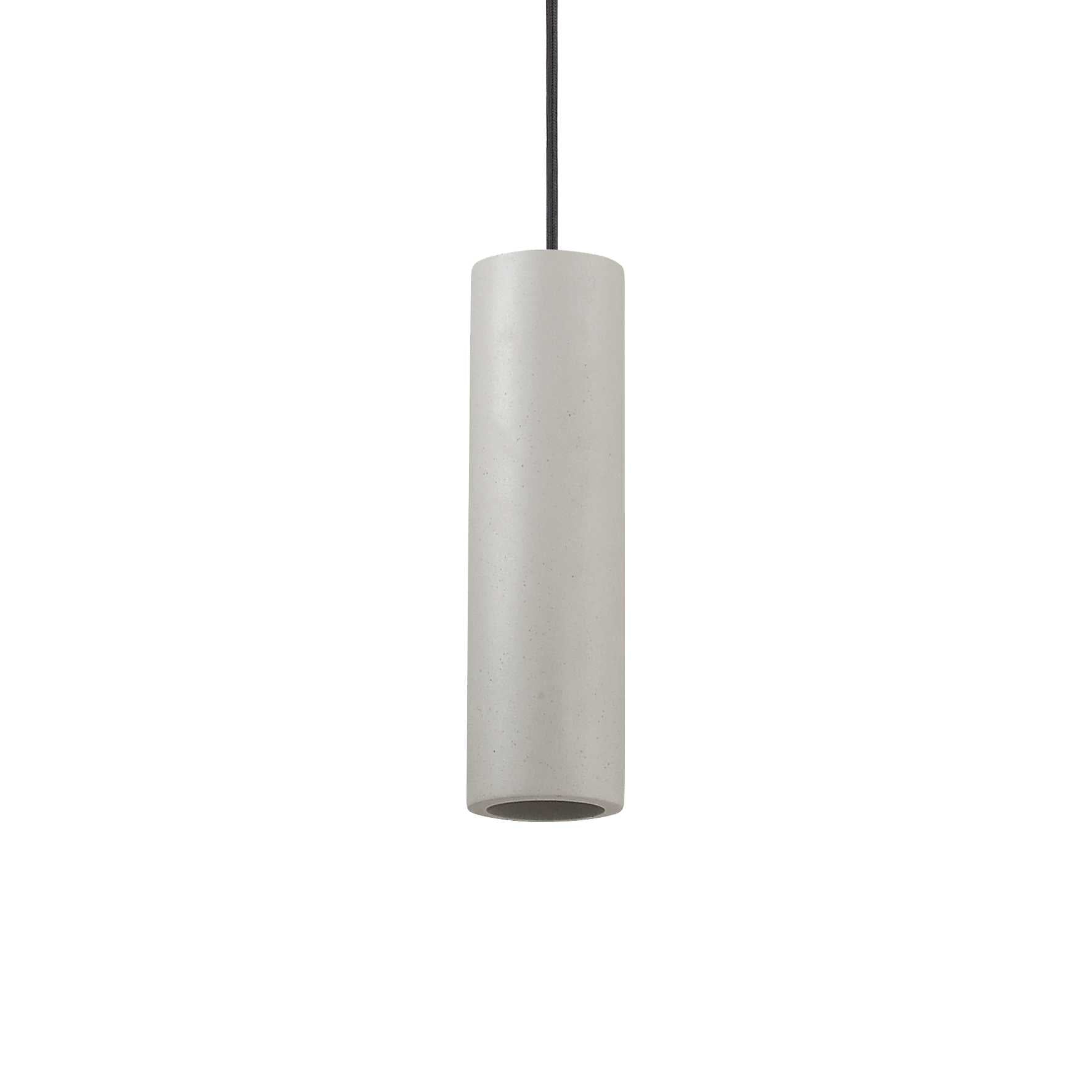 OAK Pendant Light with 1 Bulb ROUND Cement