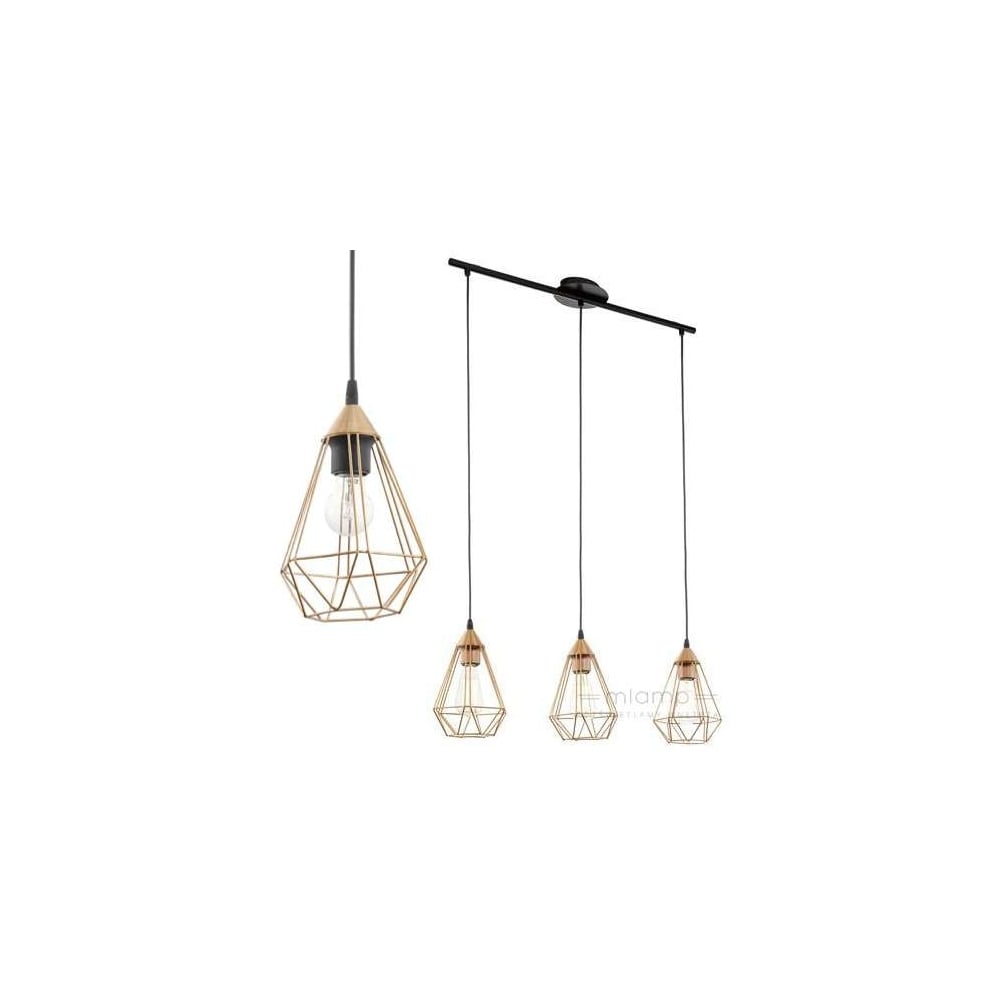 Tarbes Vintage Geometric Light Pendant Linear Copper