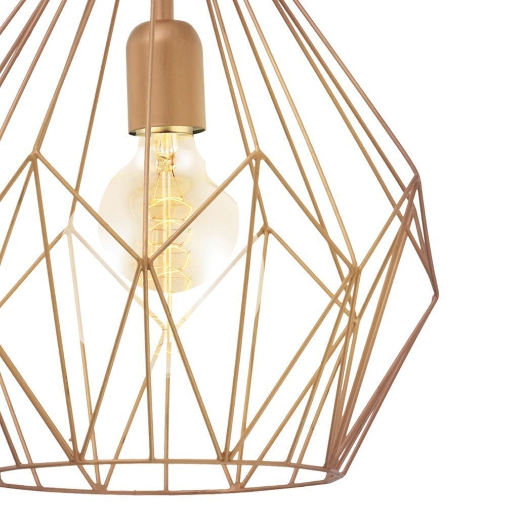 Carlton Copper Wire Geometric Pendant Light