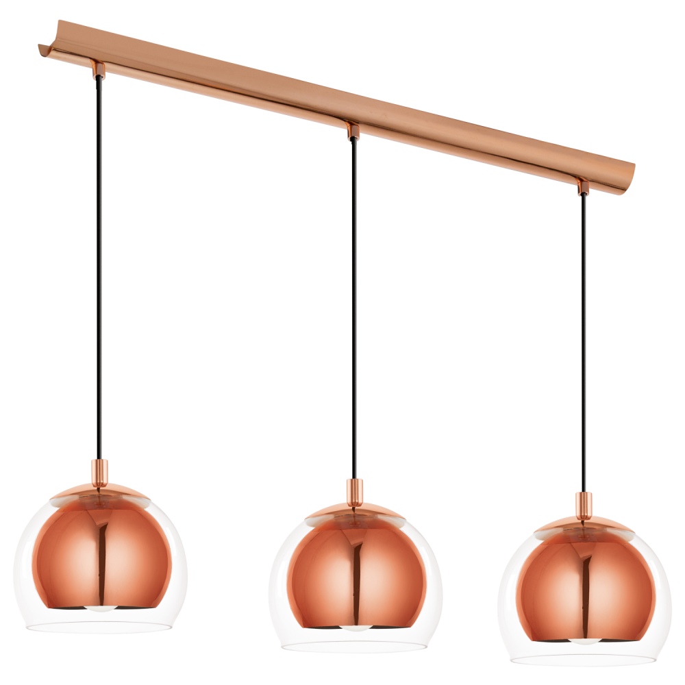 Rocamar Triple Island Copper Pendant Globe Light